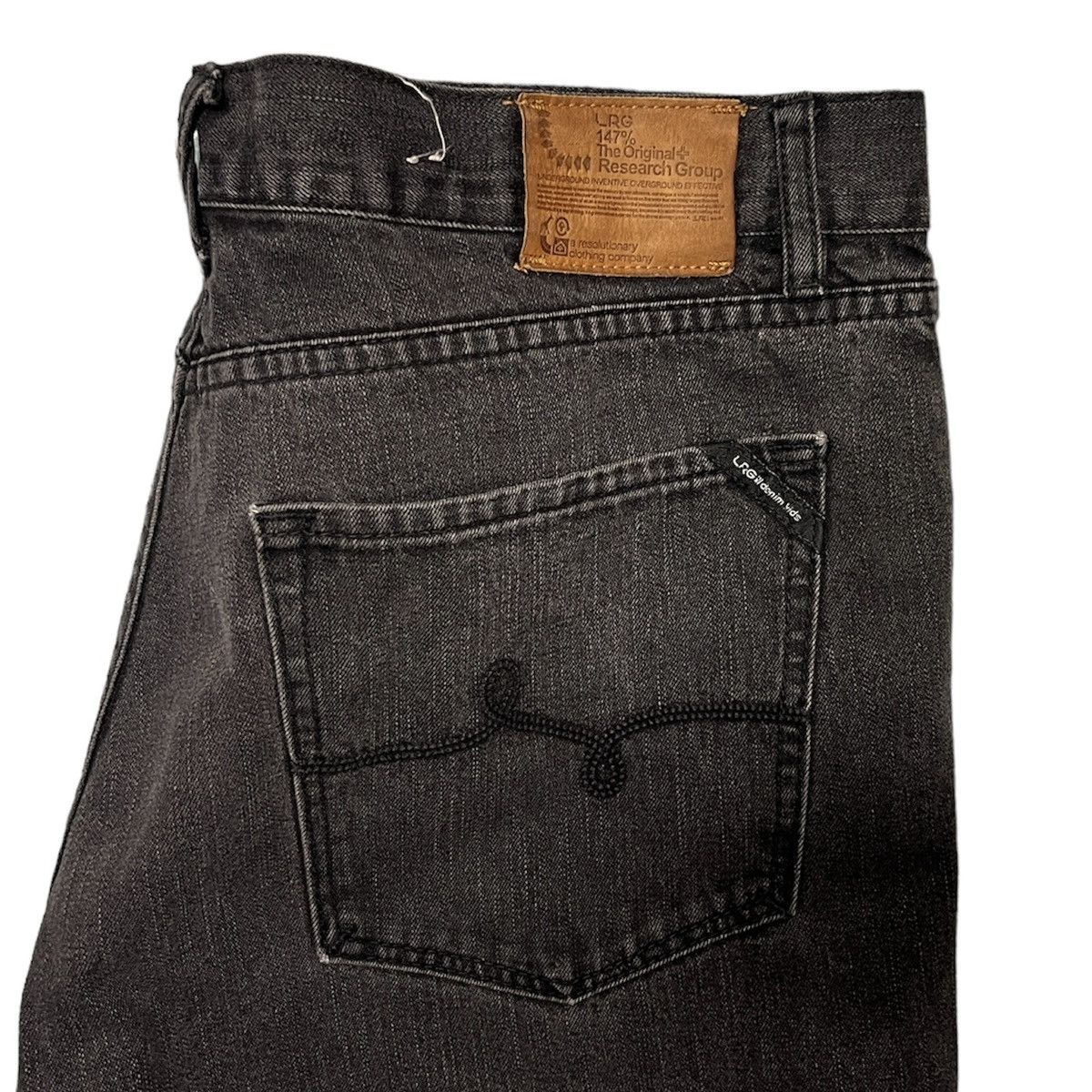 Vintage Vintage LRG Black Denim Jeans – Early 2000s Y2K Streetwear Size US 38 / EU 54 - 2 Thumbnail