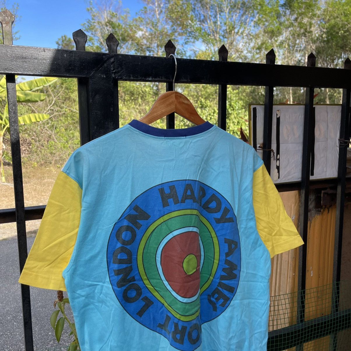 Hardy Amies 🔥Vintage 80s Hardy Amies Sport All Over Print Designer Tee Size US L / EU 52-54 / 3 - 3 Thumbnail