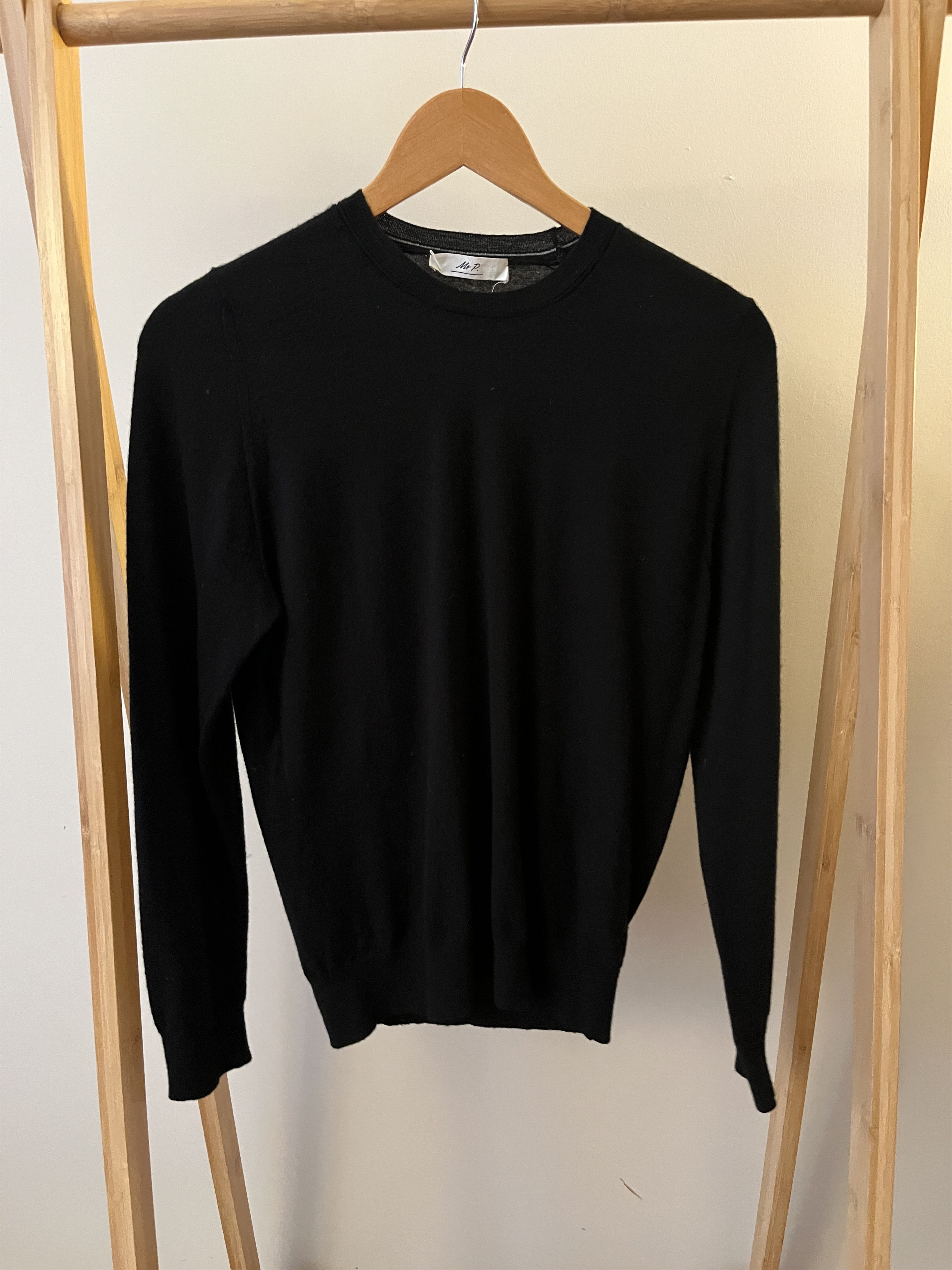 Mr P. Mr. P. cashmere black crewneck sweater, XS Size US XS / EU 42 / 0 - 1 Thumbnail