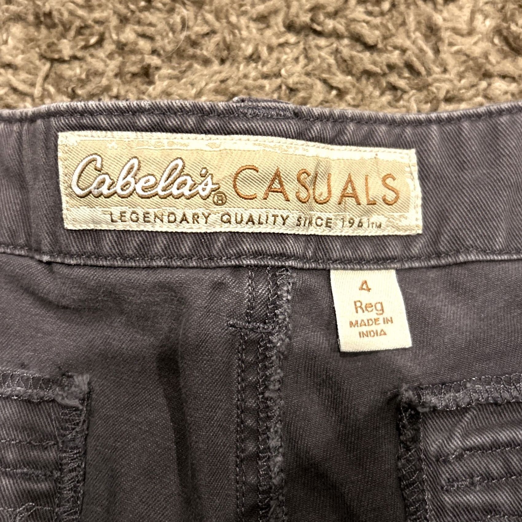 Vintage Cabela's Women’s Shorts Denim Cotton Gray Size 4 Casual Outdoor Hiking Vintage No Size 27" / US 4 / IT 40 - 2 Thumbnail