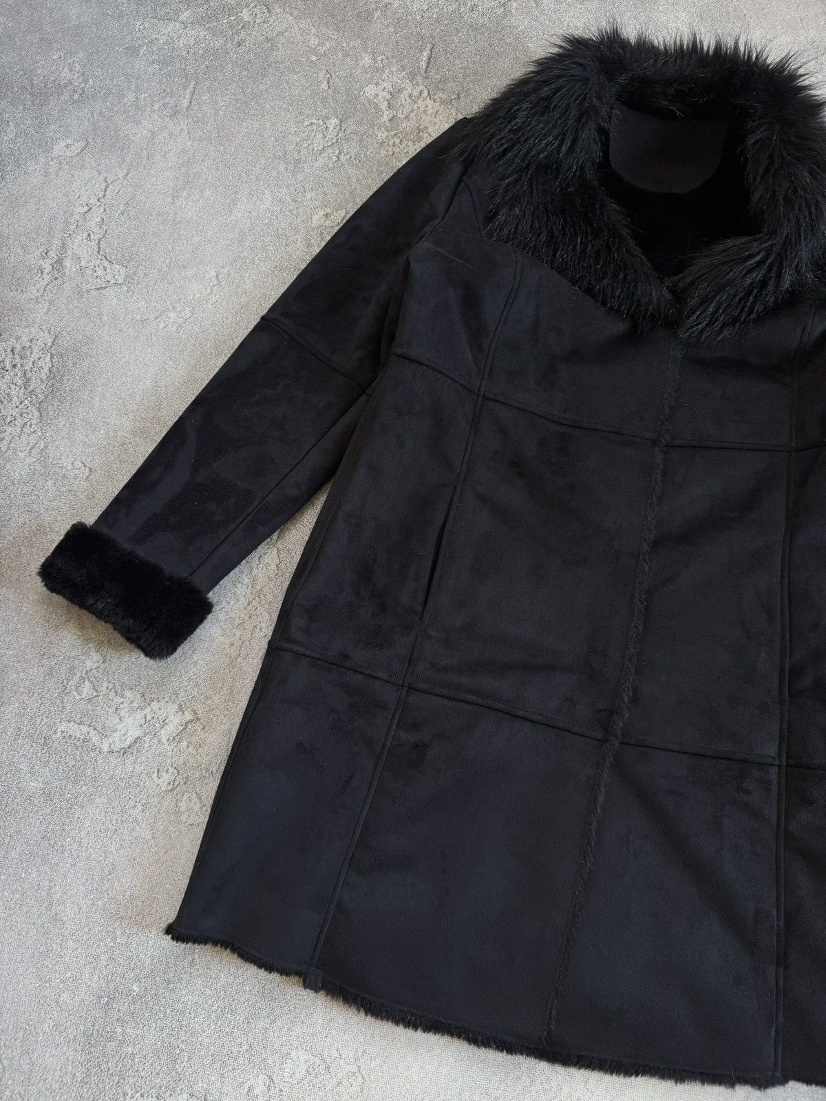 Miss Sixty Retro Fur Faux black jacket coat if six was nine y2k L.G.B. Size XL / US 12-14 / IT 48-50 - 6 Thumbnail