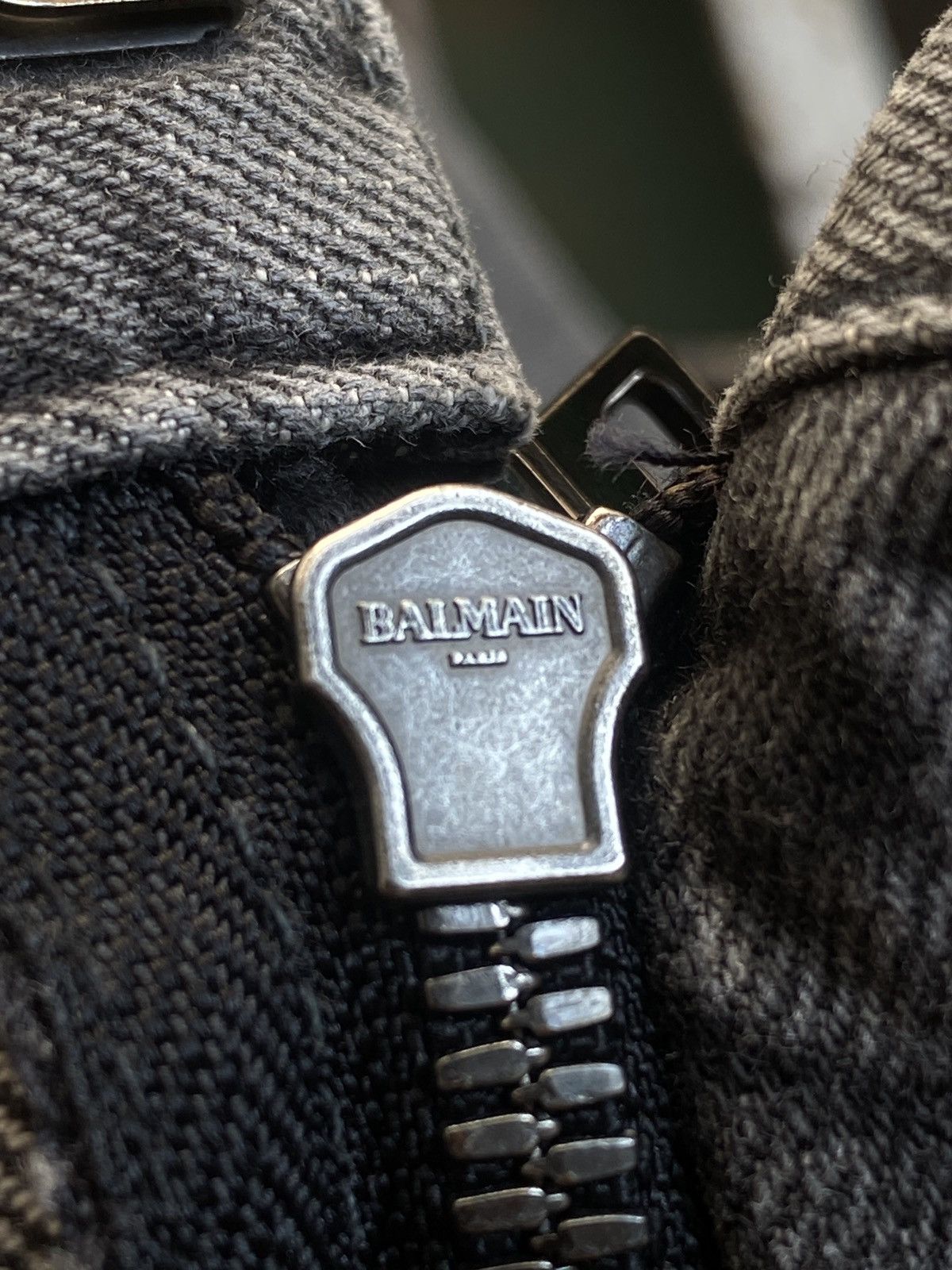Balmain Balmain - Distressed Biker Jeans Denim Gray Size US 32 / EU 48 - 12 Thumbnail