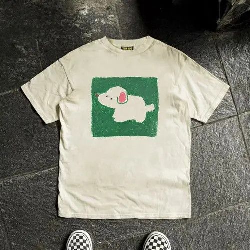 Japanese Brand Apricot casual retro puppy print cotton t-shirt Size US L / EU 52-54 / 3 - 4 Thumbnail