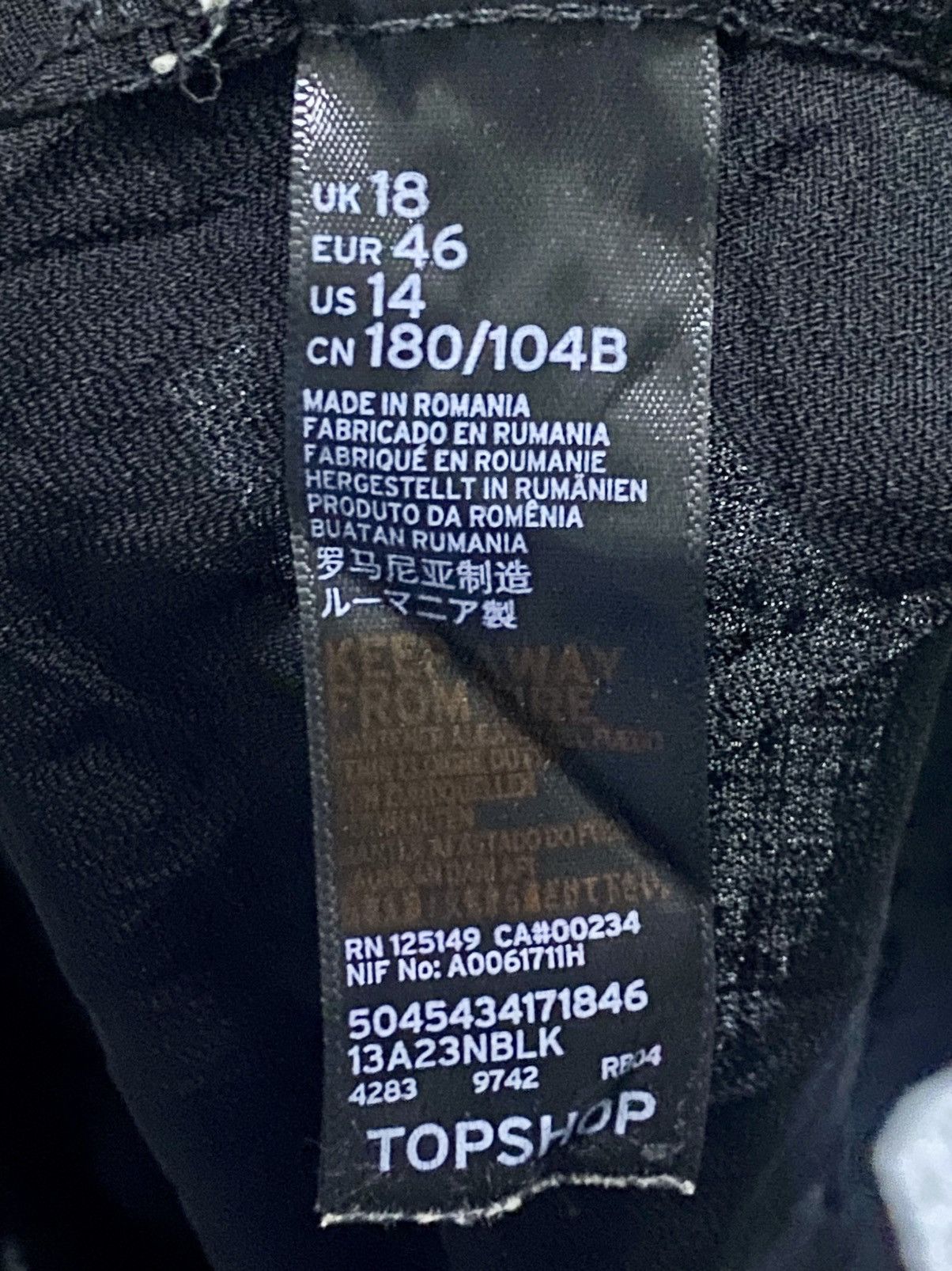 Topshop Topshop Black Cami Tank Button Front Sleeveless Top US14 Size L / US 10 / IT 46 - 10 Thumbnail