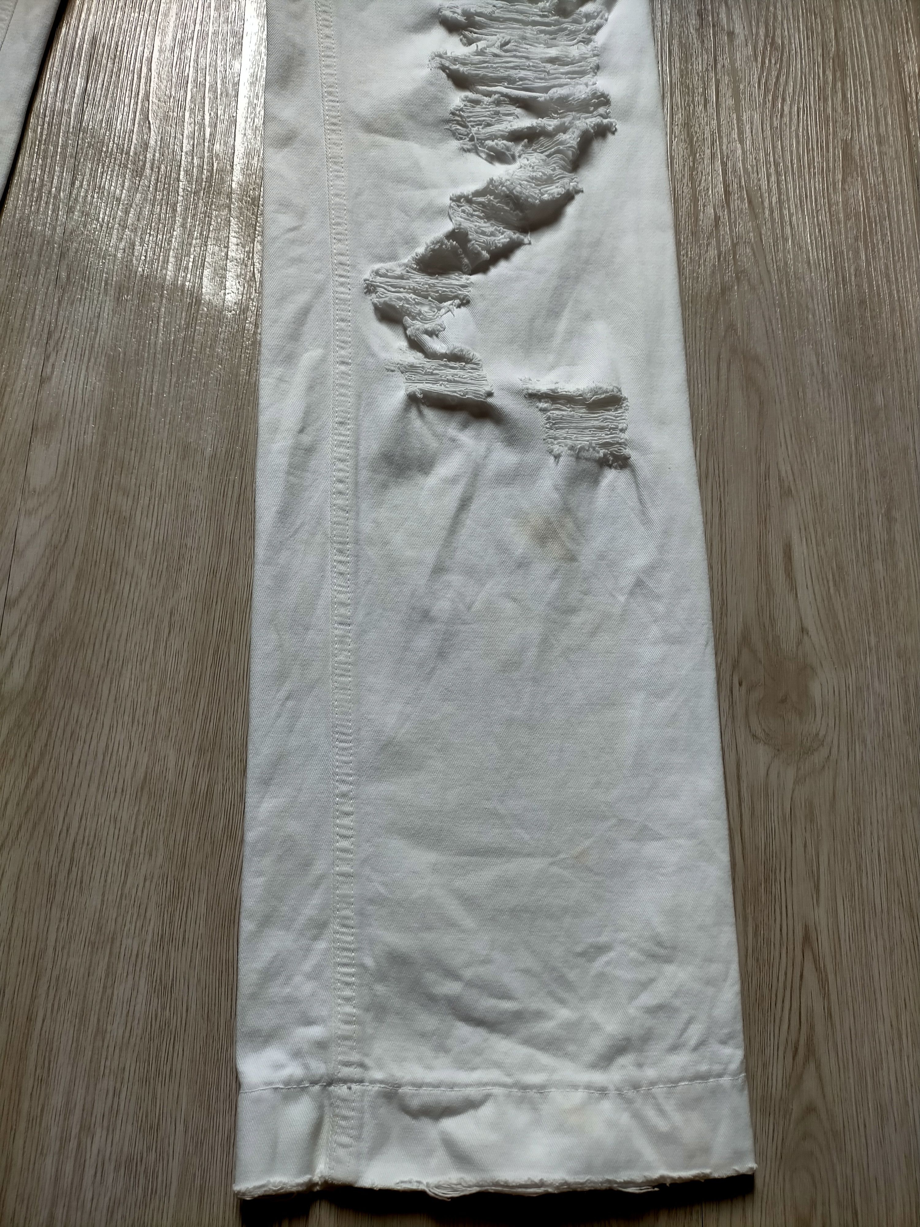 Dolce & Gabbana Dolce&Gabbana White Ripped Jeans 2005 Zipped Denim Size US 34 / EU 50 - 11 Thumbnail