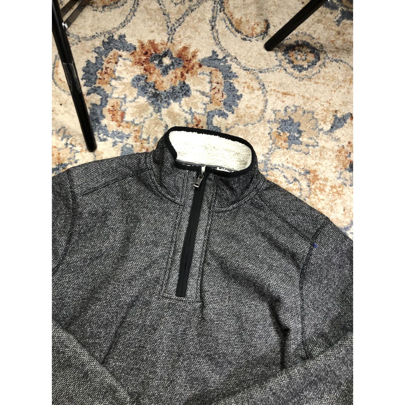 Orvis Orvis Sweater Mens L Gray Quarter Zip Mock Neck Lined Knit Pullover Size US L / EU 52-54 / 3 - 6 Thumbnail