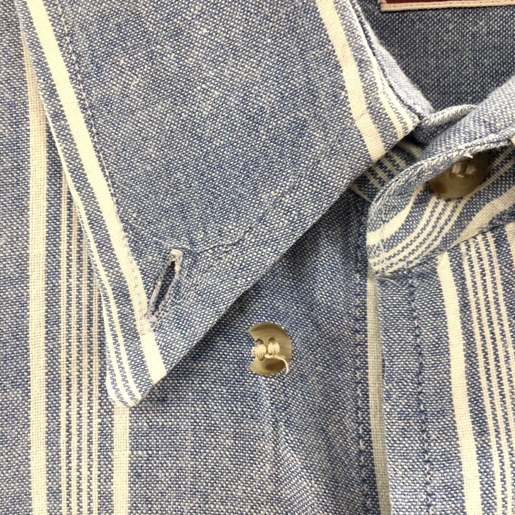 Jos. A. Bank Jos A Bank Joe's Casual Shirt Mens L Blue Striped Short Sleeve Button Up Cotton Size US L / EU 52-54 / 3 - 5 Thumbnail