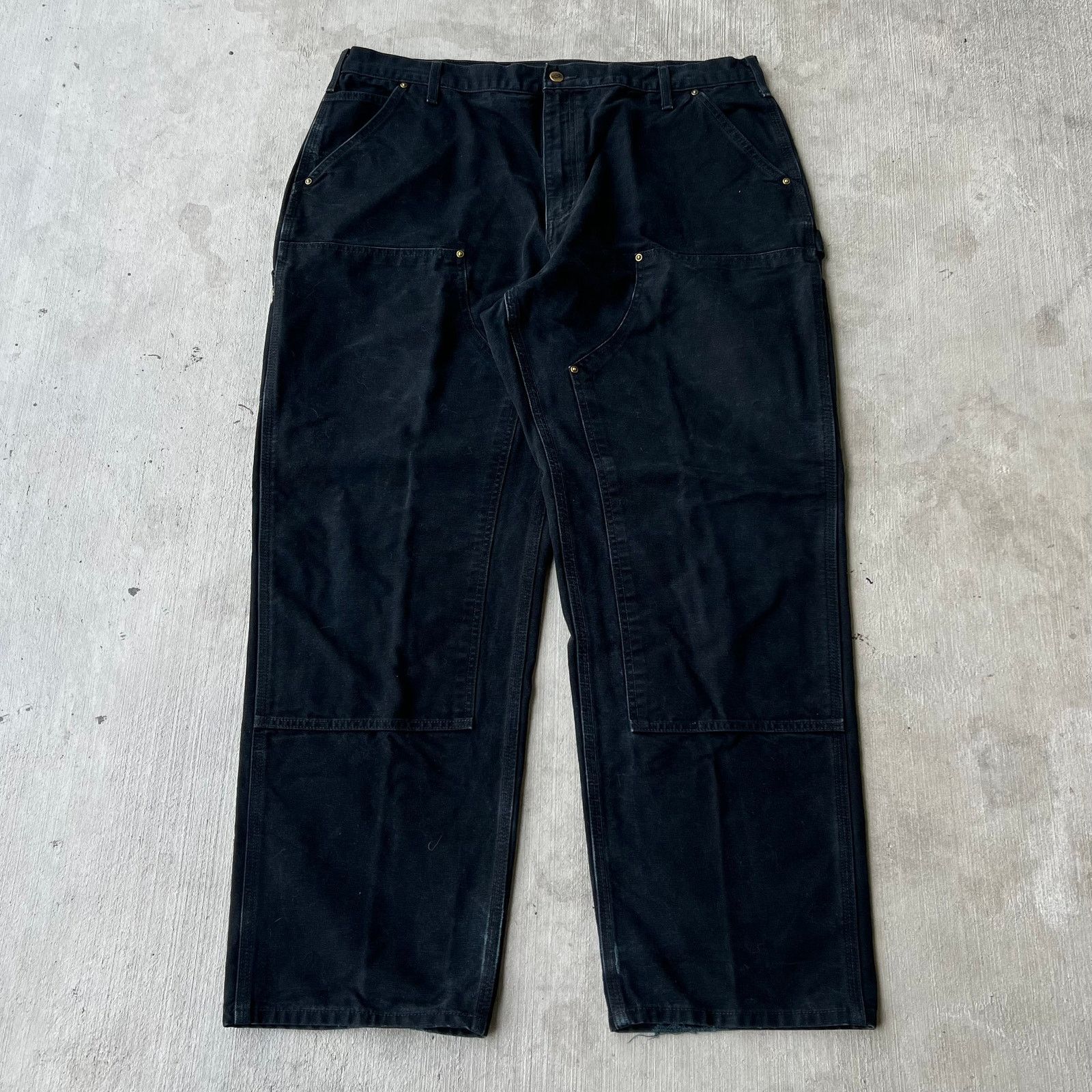 Carhartt × Vintage Carhartt black double knee work wear carpenter pants Size US 39 - 1 Thumbnail