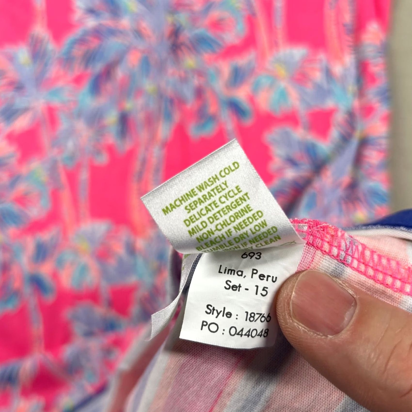 Lilly Pulitzer VINTAGE Lilly Pulitzer Dress Womens M A-Line Mini Tropical Palm Trees Boat Neck Pima Size M / US 6-8 / IT 42-44 - 5 Thumbnail