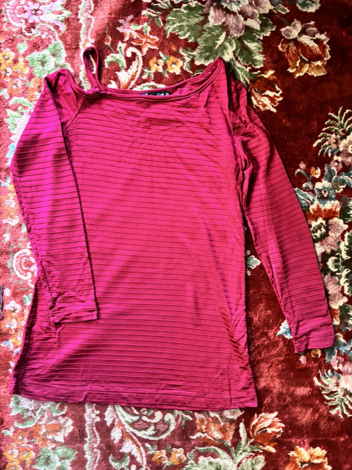 Claude Montana Rare Vintage Claude Montana Asymmetric Ribbed Top - 1998 Size M / US 6-8 / IT 42-44 - 5 Thumbnail