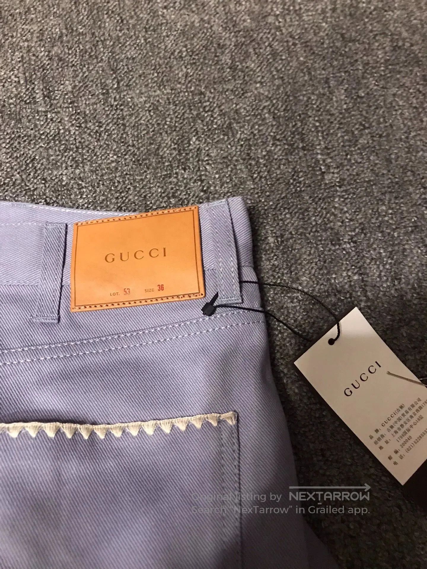 Gucci Purple Casual Pants with Decorative Pockets - Size 36. Size US 36 / EU 52 - 7 Thumbnail
