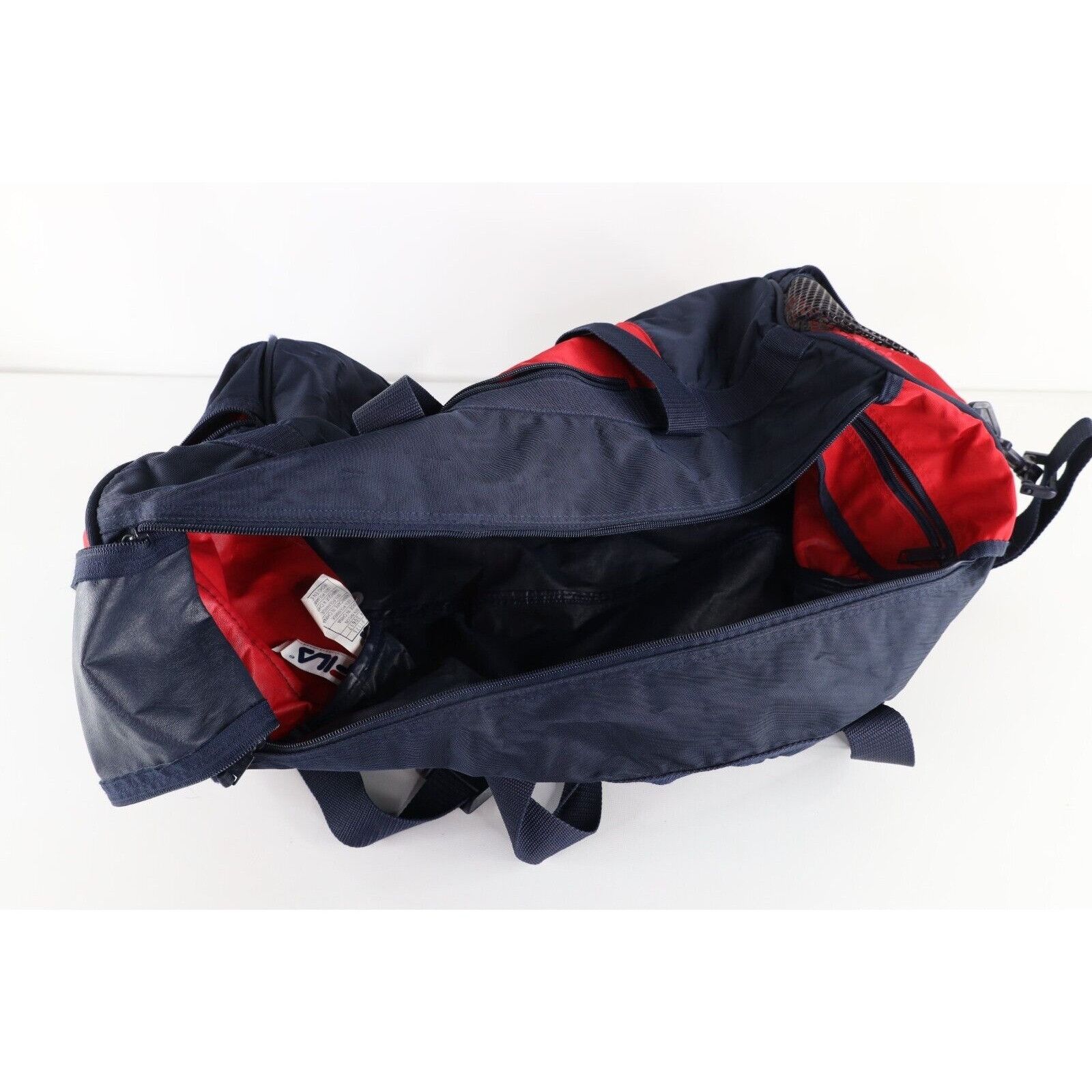 Fila × Vintage Vintage 90s Fila Distressed Spell Out Large Duffel Gym Bag Size ONE SIZE - 7 Thumbnail
