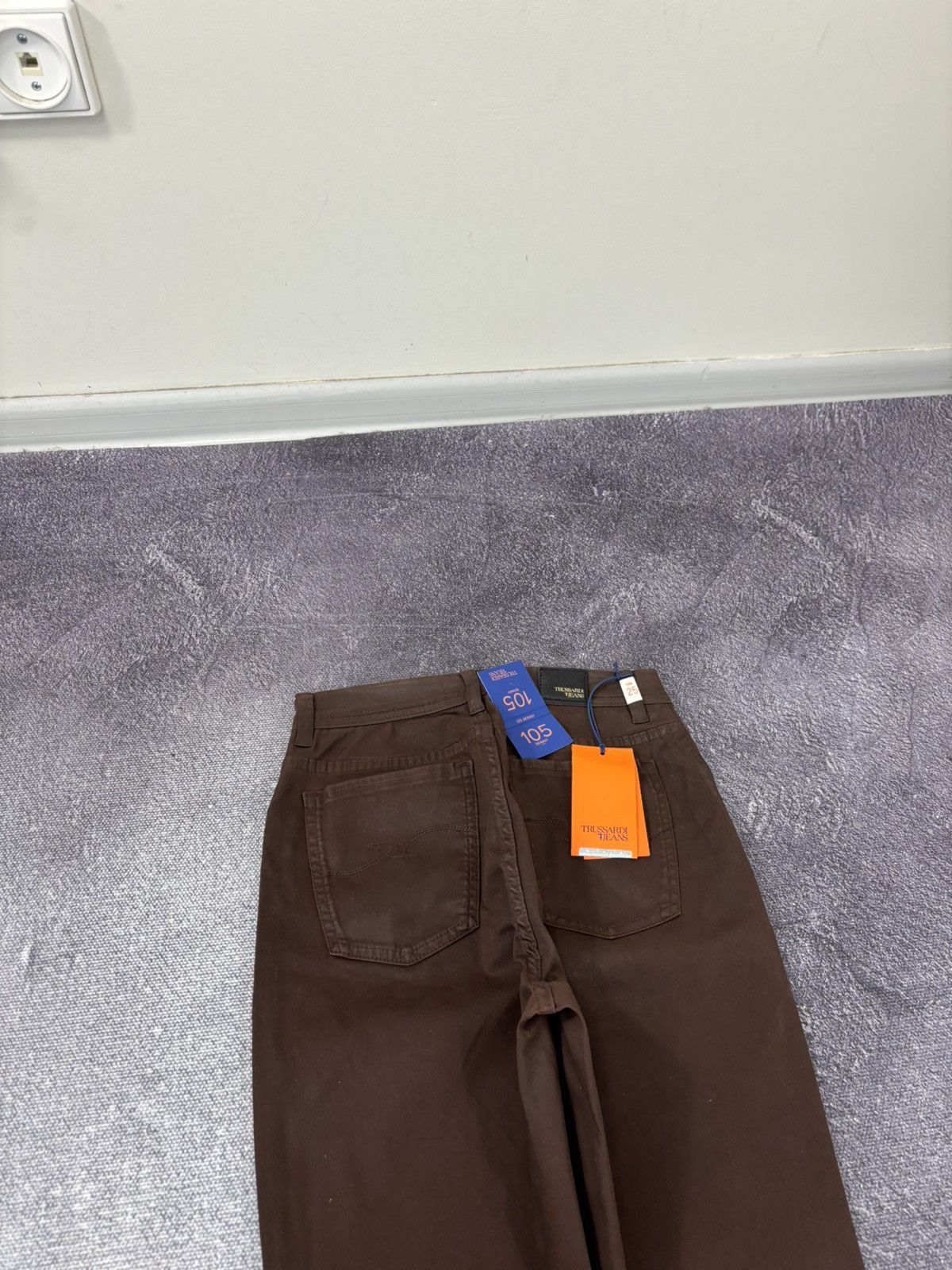 Trussardi Trussardi Women’s NWT Satin Brown Luxury Skinny Pants Jeans Size 25" / US 0 / IT 36 - 17 Thumbnail
