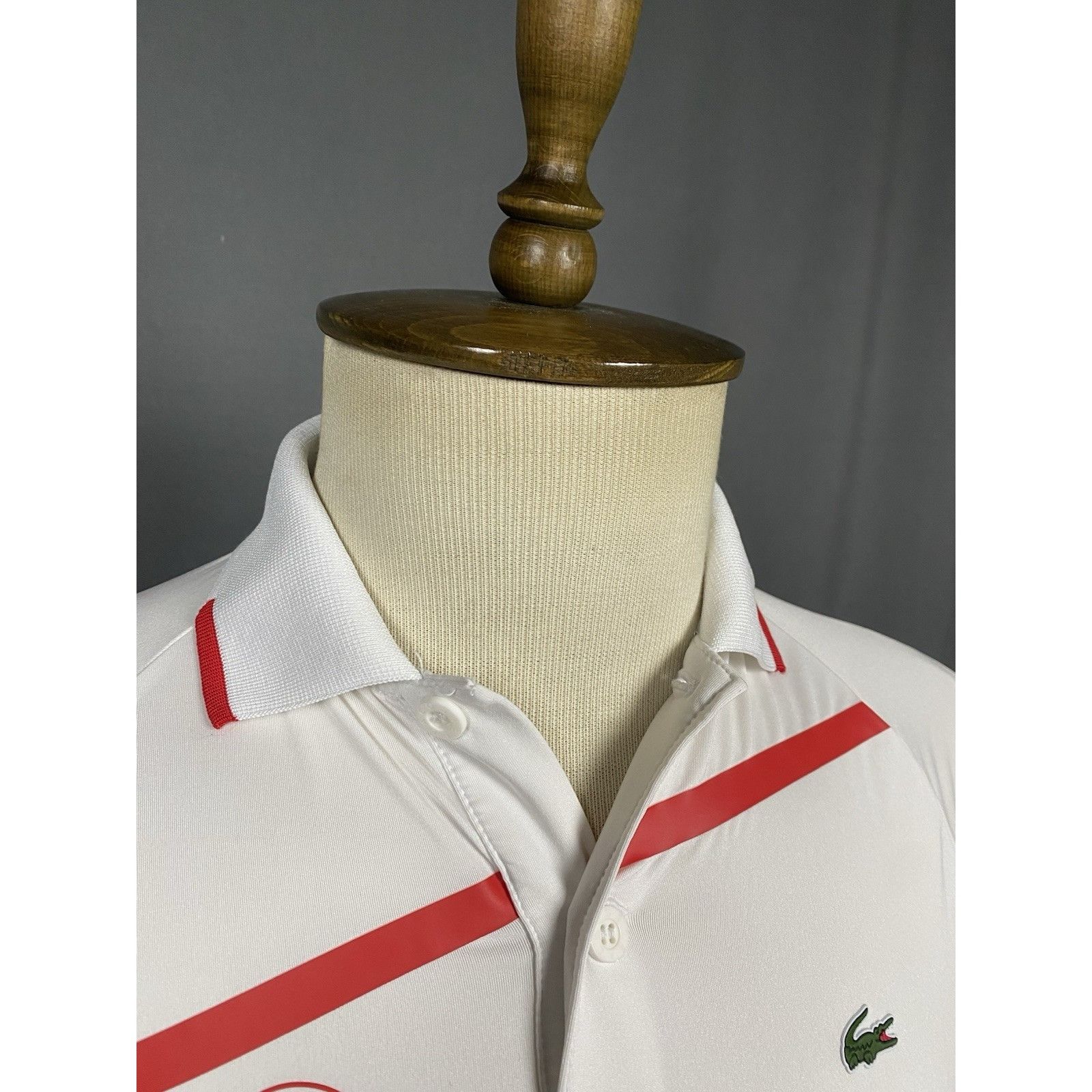 Lacoste Lacoste Roland Garros Ultra Dry Men's White Polo T-Shirt Siz Size US XS / EU 42 / 0 - 6 Thumbnail