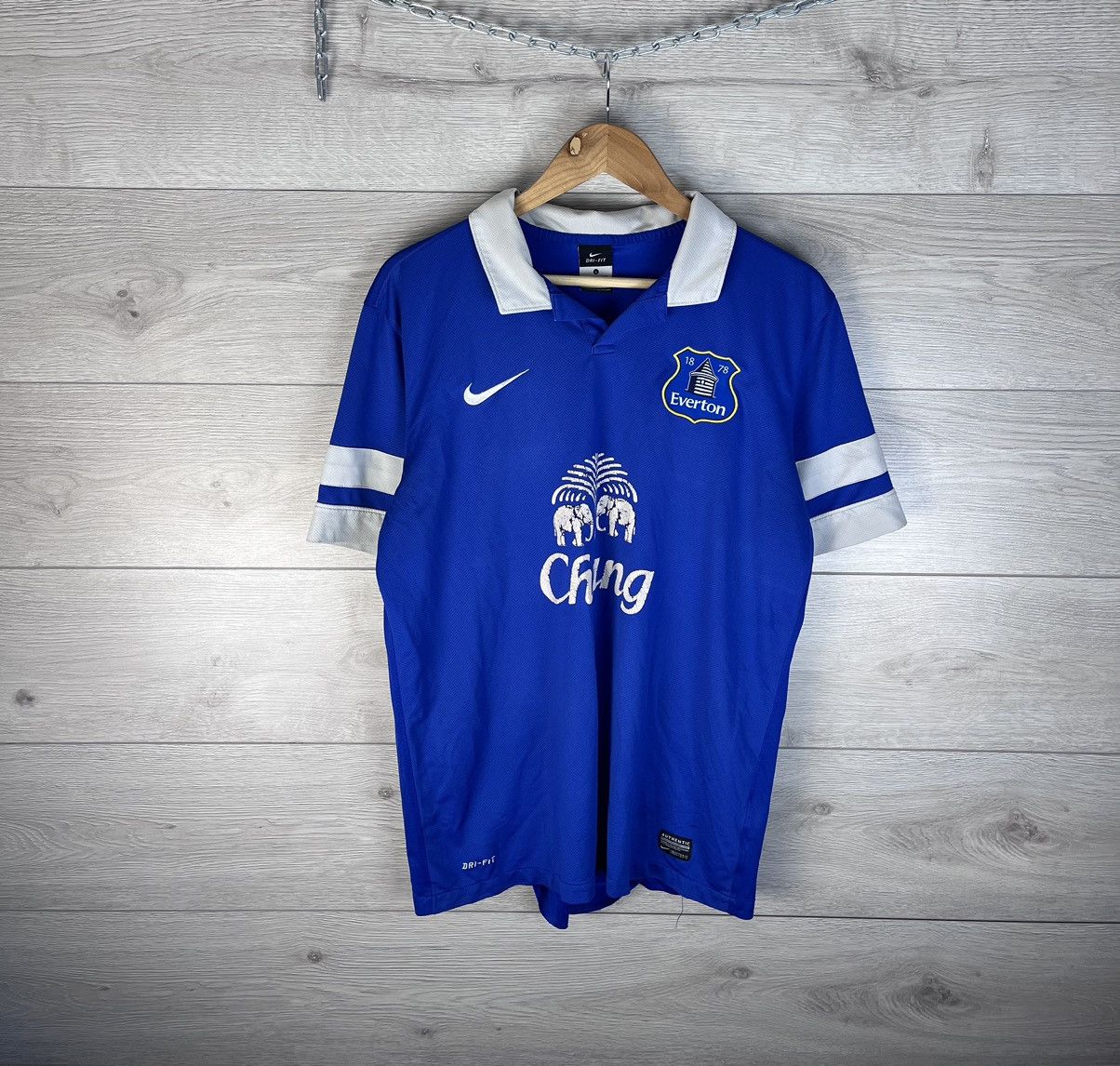 Nike Men’s soccer polo Nike FC Everton size L Y2K blue Size US L / EU 52-54 / 3 - 1 Thumbnail