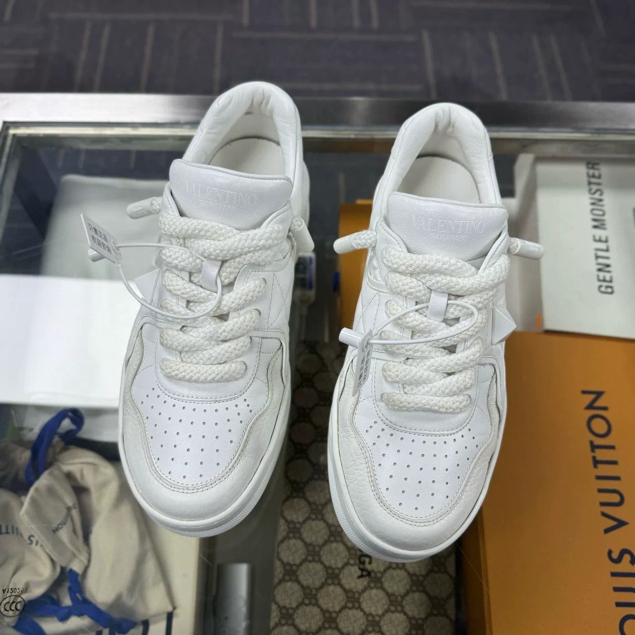Valentino Valentino Platform White Sneakers Size US 7 / EU 40 - 1 Thumbnail