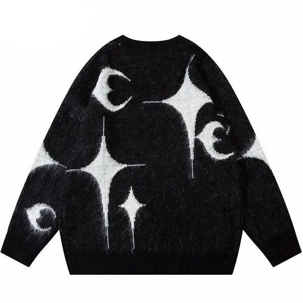 Japanese Brand Men's Star Moon Graphic Knitted Sweater Size US XL / EU 56 / 4 - 2 Thumbnail