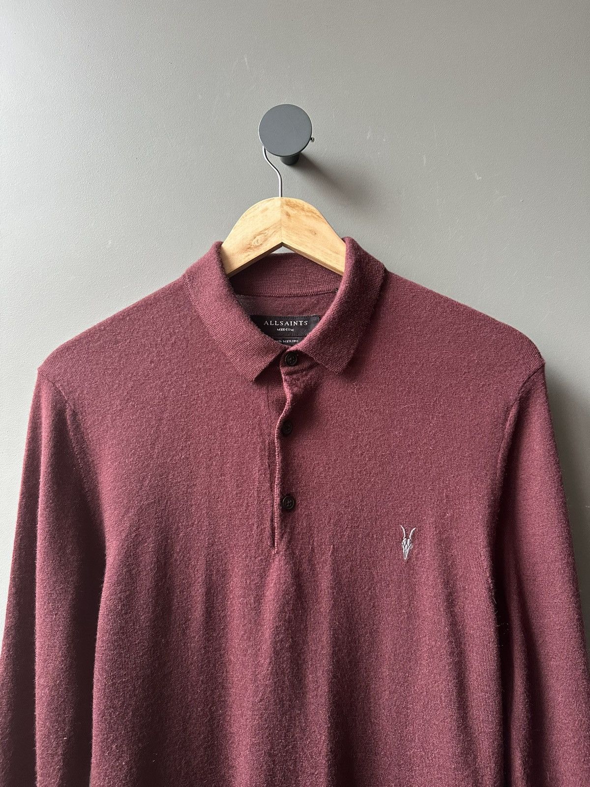 Allsaints All Saints Mode Merino LS Polo Sweater Size M Size US M / EU 48-50 / 2 - 2 Thumbnail