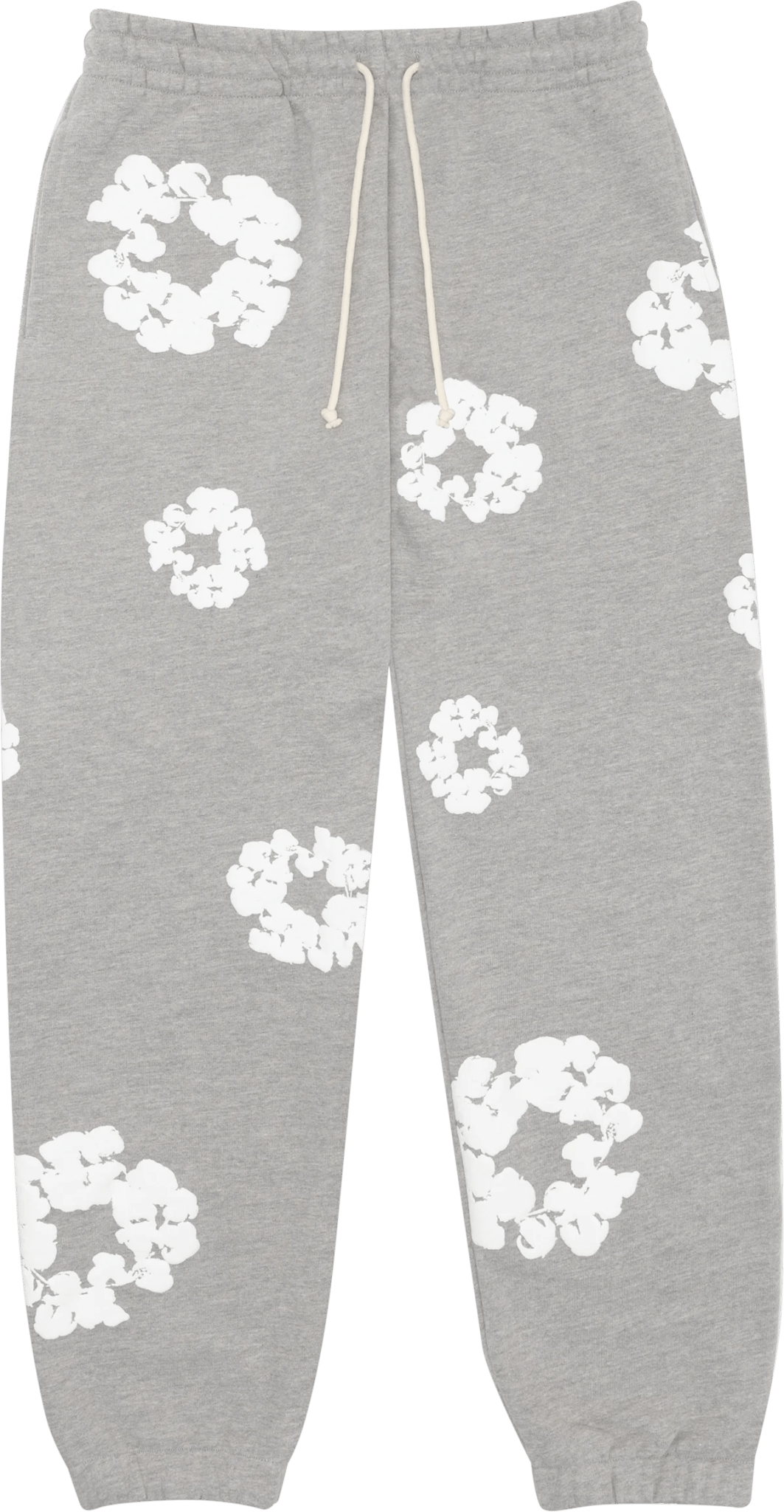 image of Denim Tears The Cotton Wreath Sweatpants Grey (Size Xlarge), Men's (Size 36)