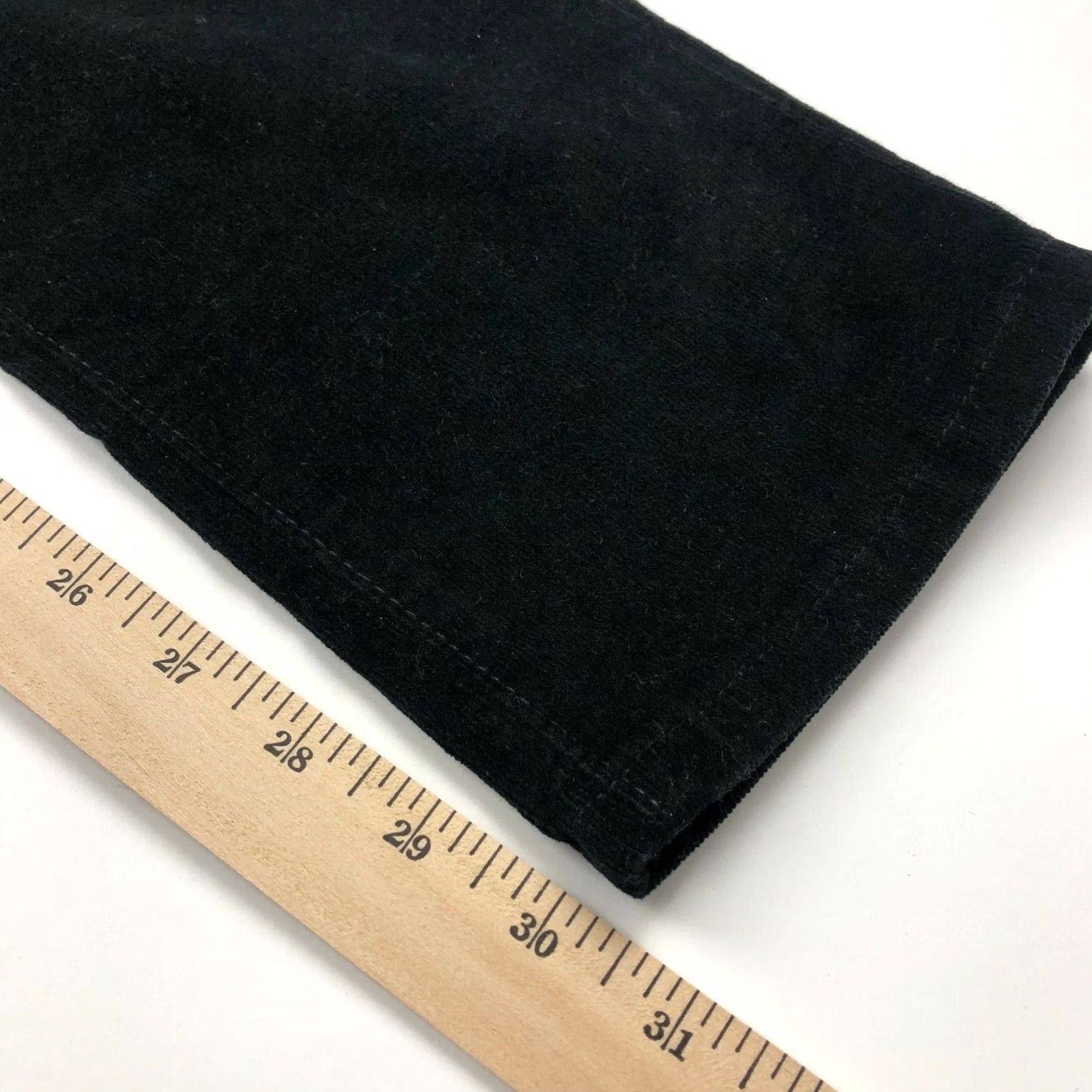 NYDJ NYDJ Legging Velour Pants Black Womens 2 / 36 28W 30L Velour Stretch Cotton Blend Spandex Skinny Rise Mid Inseam 30in Cotton Blend Regular Size 26" / US 2 / IT 38 - 4 Thumbnail