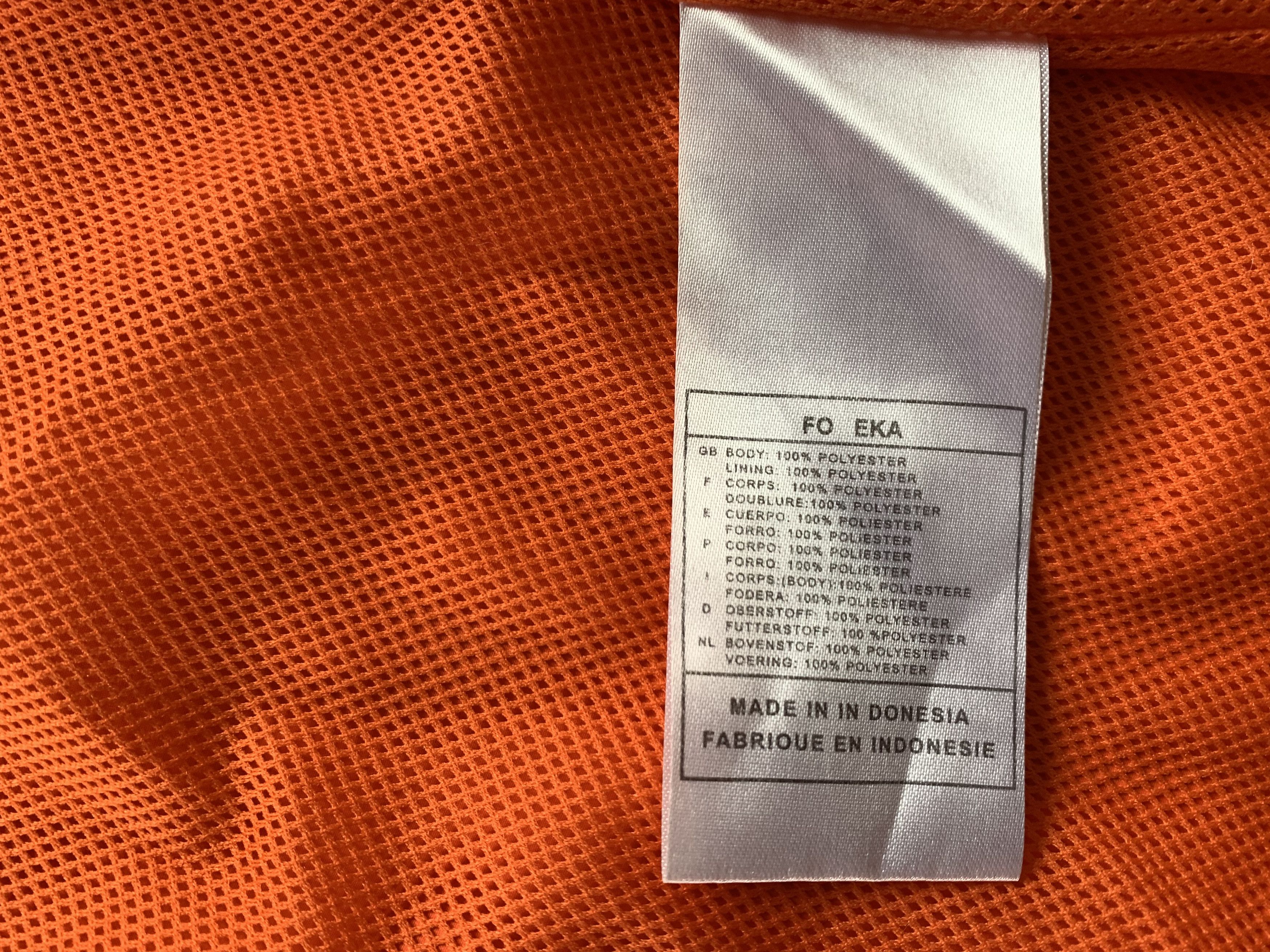 Nike × Vintage Nike Vintage Orange Nylon Reflective Running Jacket Size US L / EU 52-54 / 3 - 11 Thumbnail