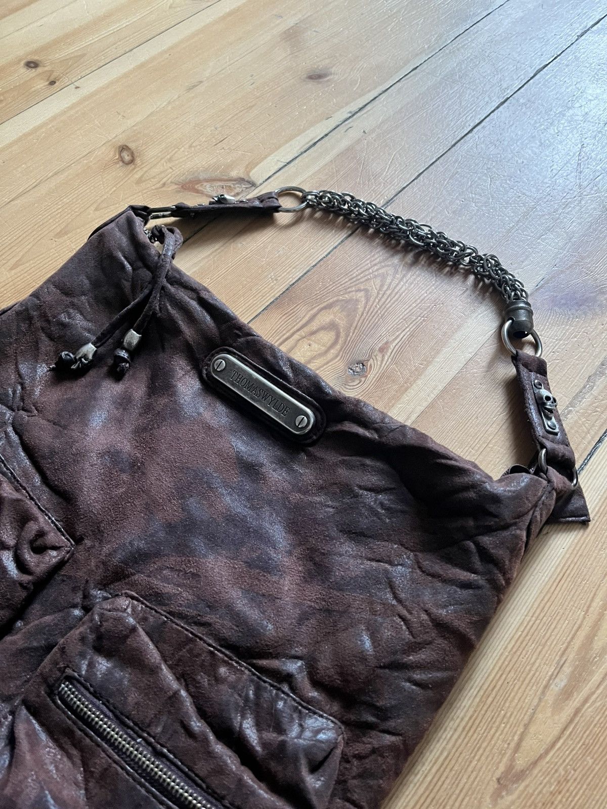 Thomas Wylde Y2K Thomas Wylde Skull Metal Hardware Hobo Bag Alt Grunge Size ONE SIZE - 5 Thumbnail