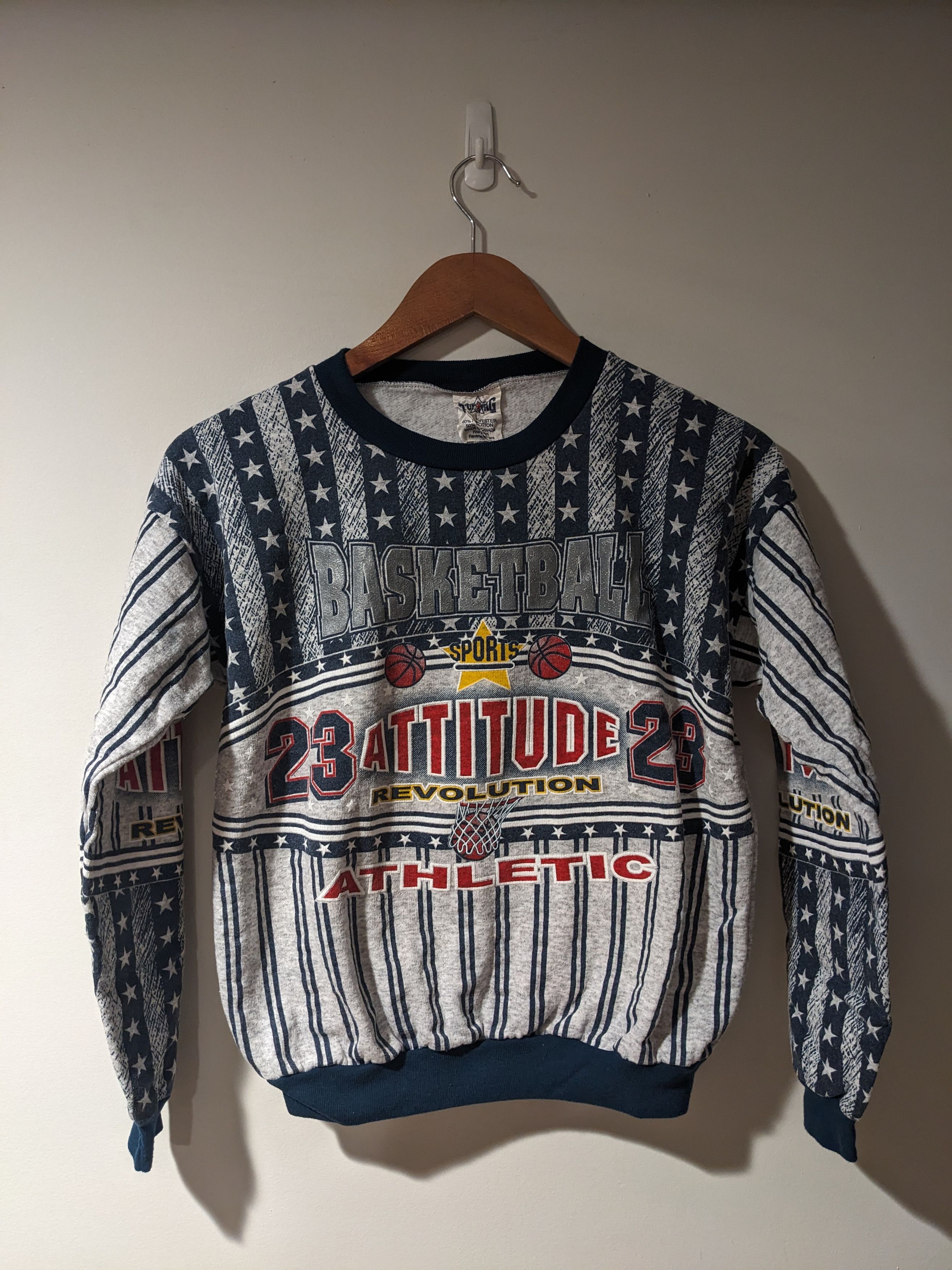 NBA × Vintage Vintage 90s Basketball Attitude Youth Large Sweatshirt Size US L / EU 52-54 / 3 - 1 Thumbnail