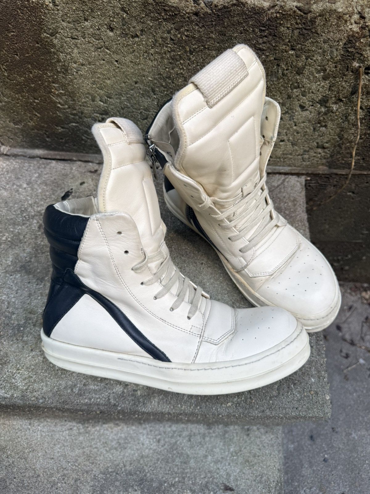 Rick Owens Rick Owens Milk Geobaskets 39 | Grailed