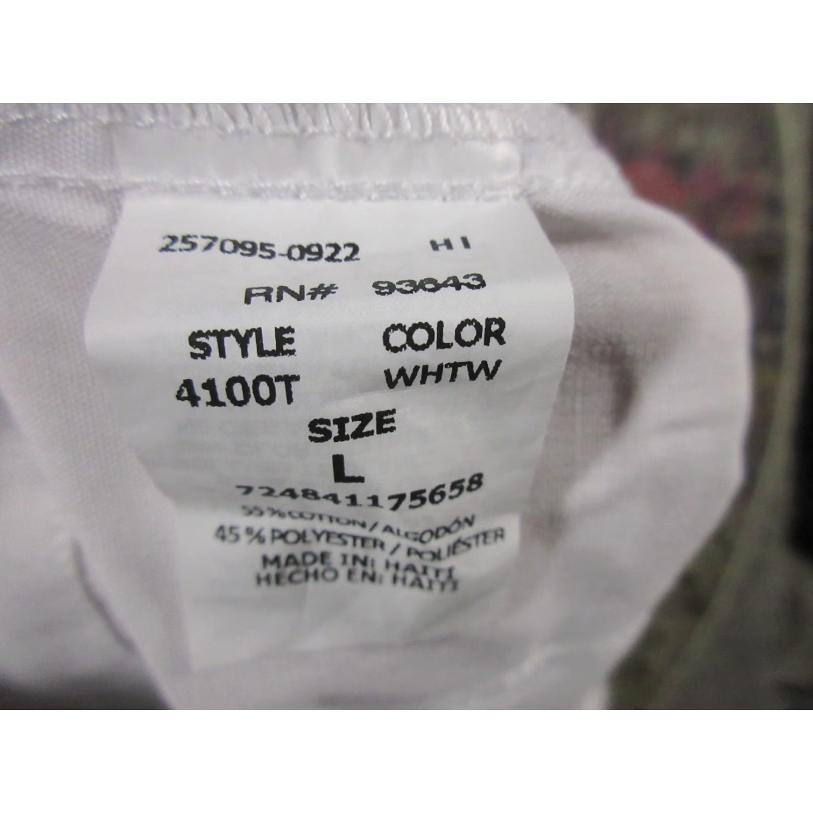 Cherokee Cherokee Workwear Scrub Pants Adult L White Solid Drawstring Cargo NEW NWT Unisex Size US 33 - 7 Thumbnail