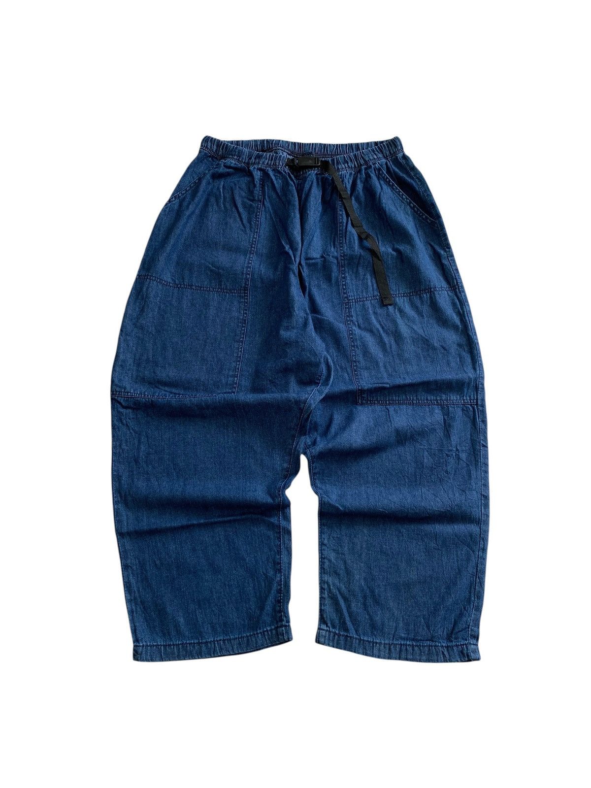 Yohji Yamamoto Laru Denim Indigo Fatigue Wide Balloon Pants Size US 40 / EU 56 - 1 Thumbnail