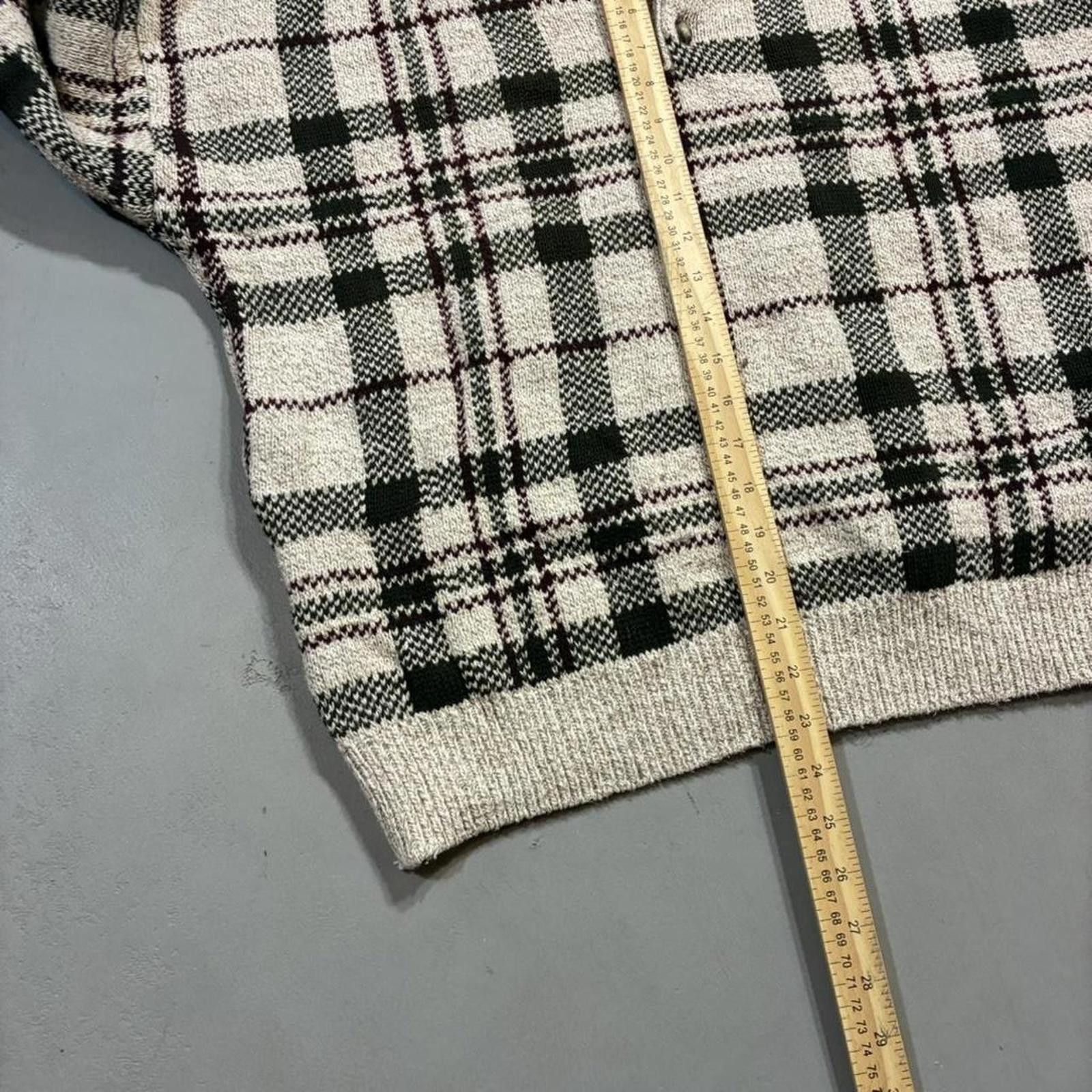 Other Vintage Liberty Plaid Knit Henley Sweater Size US L / EU 52-54 / 3 - 5 Thumbnail