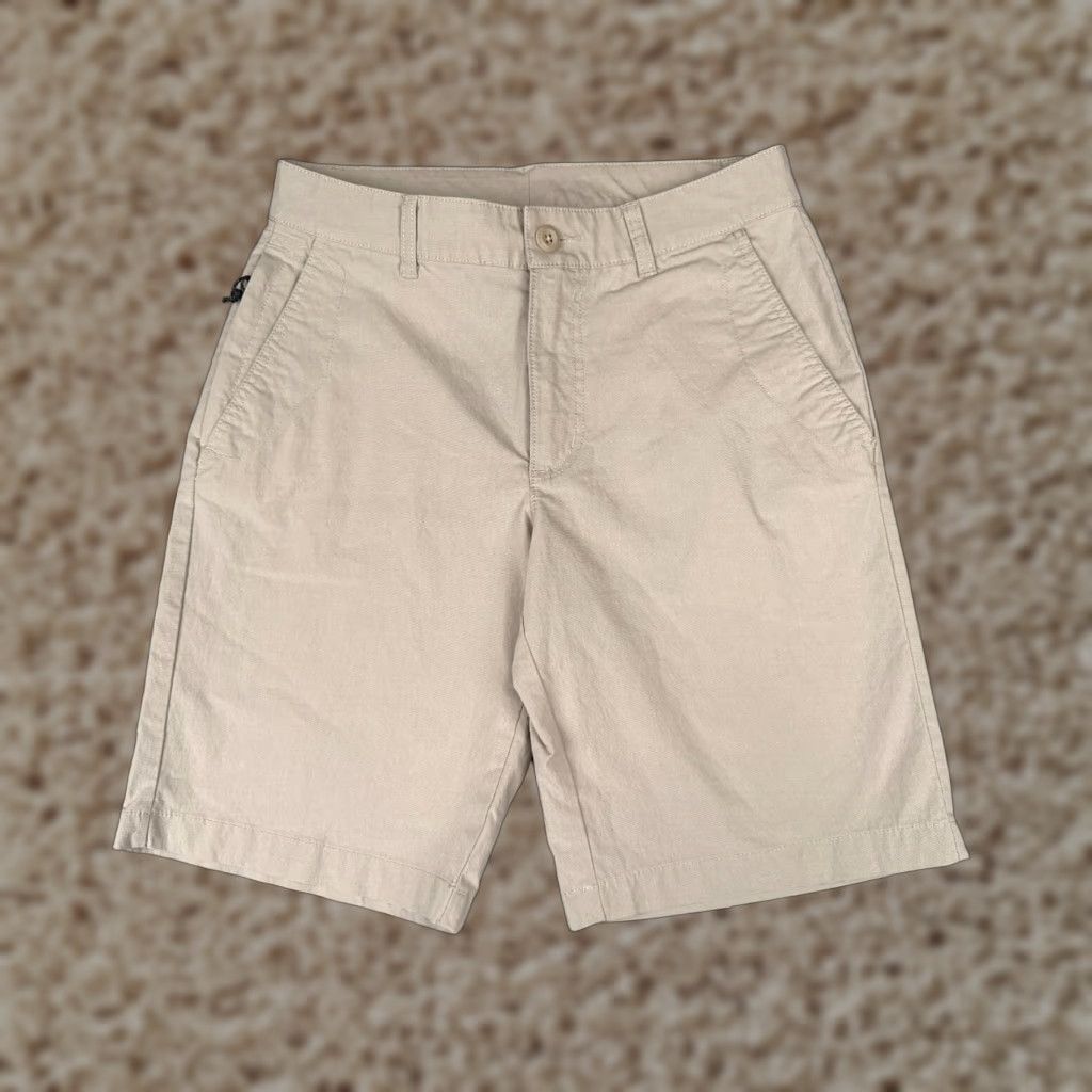 Vintage Columbia Shorts Men 30 Beige Chino Polyester Blend Stretch Active Fit Hike 30x10 | Mens Shorts | Casual Beige Polyester Blend Stretch | 30x10" Size US 30 / EU 46 - 1 Thumbnail