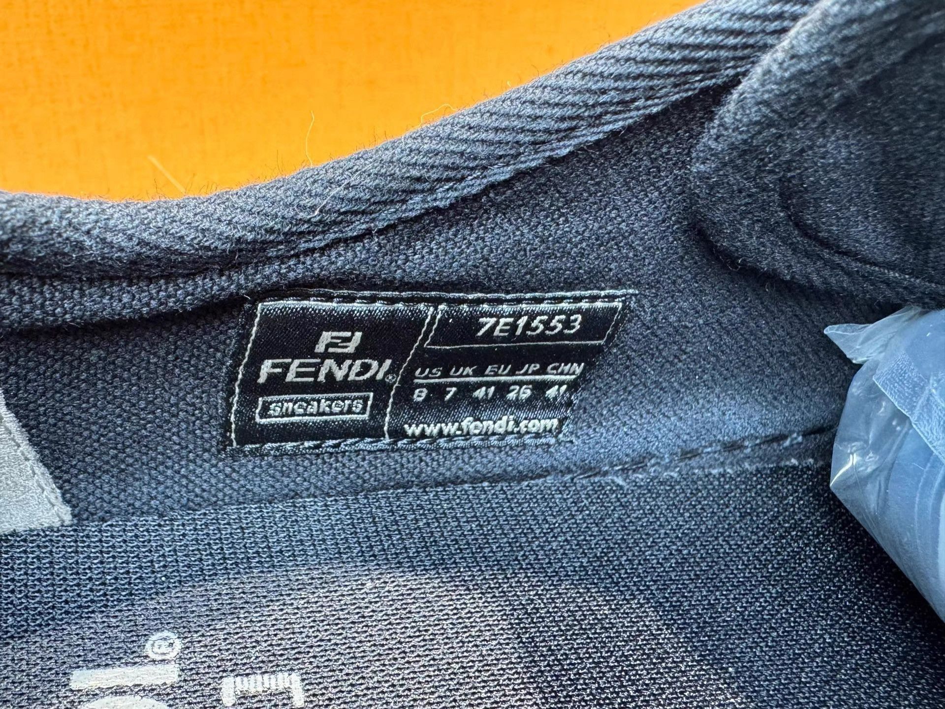 Fendi FENDI Domino Black & Grey Low-Top Sneakers K36 Size US 8 / EU 41 - 4 Thumbnail
