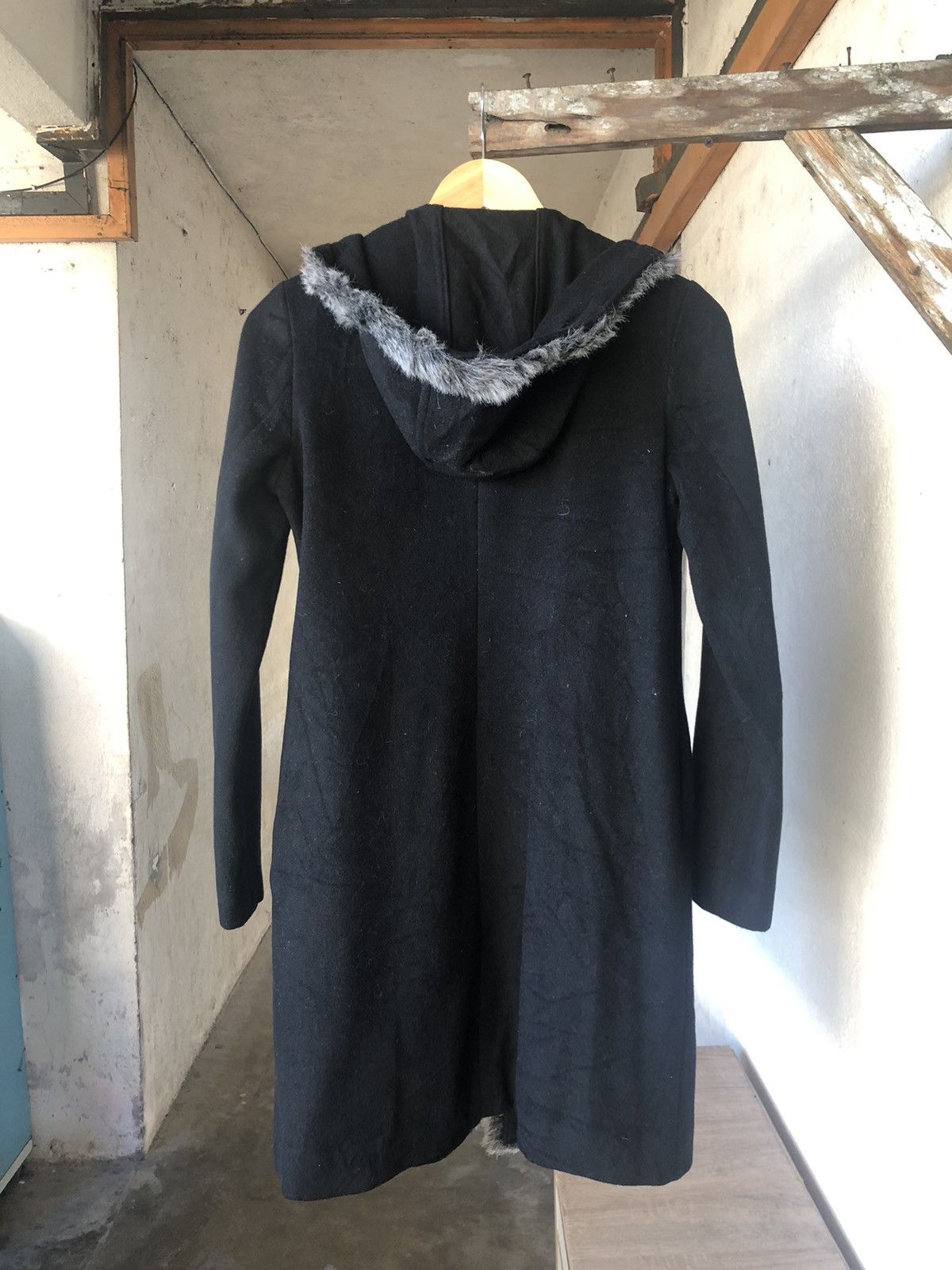 Seditionaries Peyton Place by PPFM Wool Long Jacket With Fur Size M / US 6-8 / IT 42-44 - 3 Thumbnail