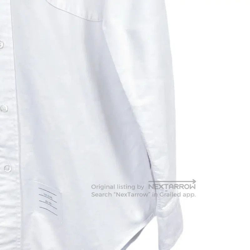 Thom Browne Thom Browne White Cotton Long Sleeve Shirt . Size M / US 6-8 / IT 42-44 - 4 Thumbnail