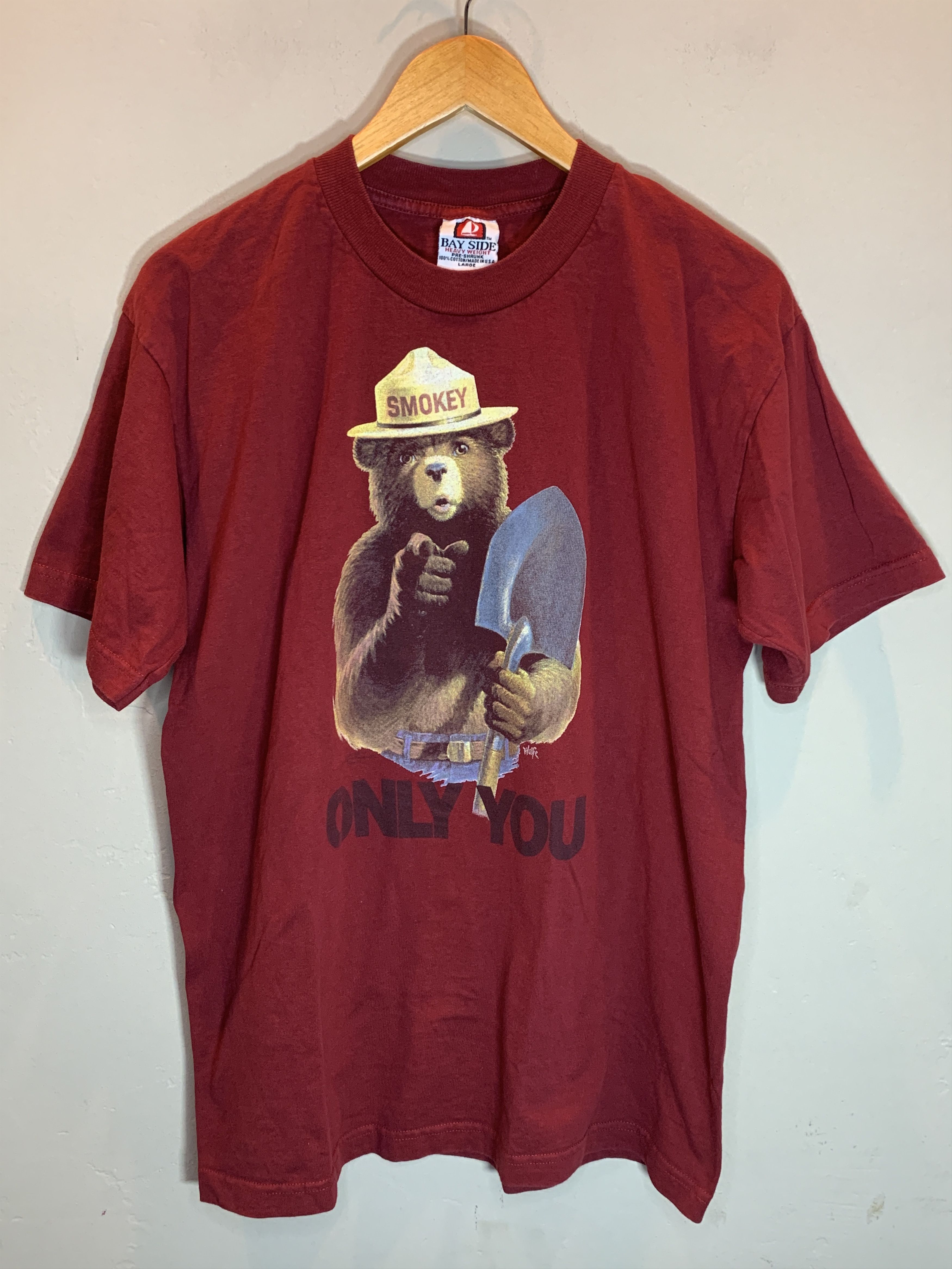 Vintage *RARE* Vintage 90’s Smokey The Bear Only You Forest T-Shirt Size US L / EU 52-54 / 3 - 1 Thumbnail