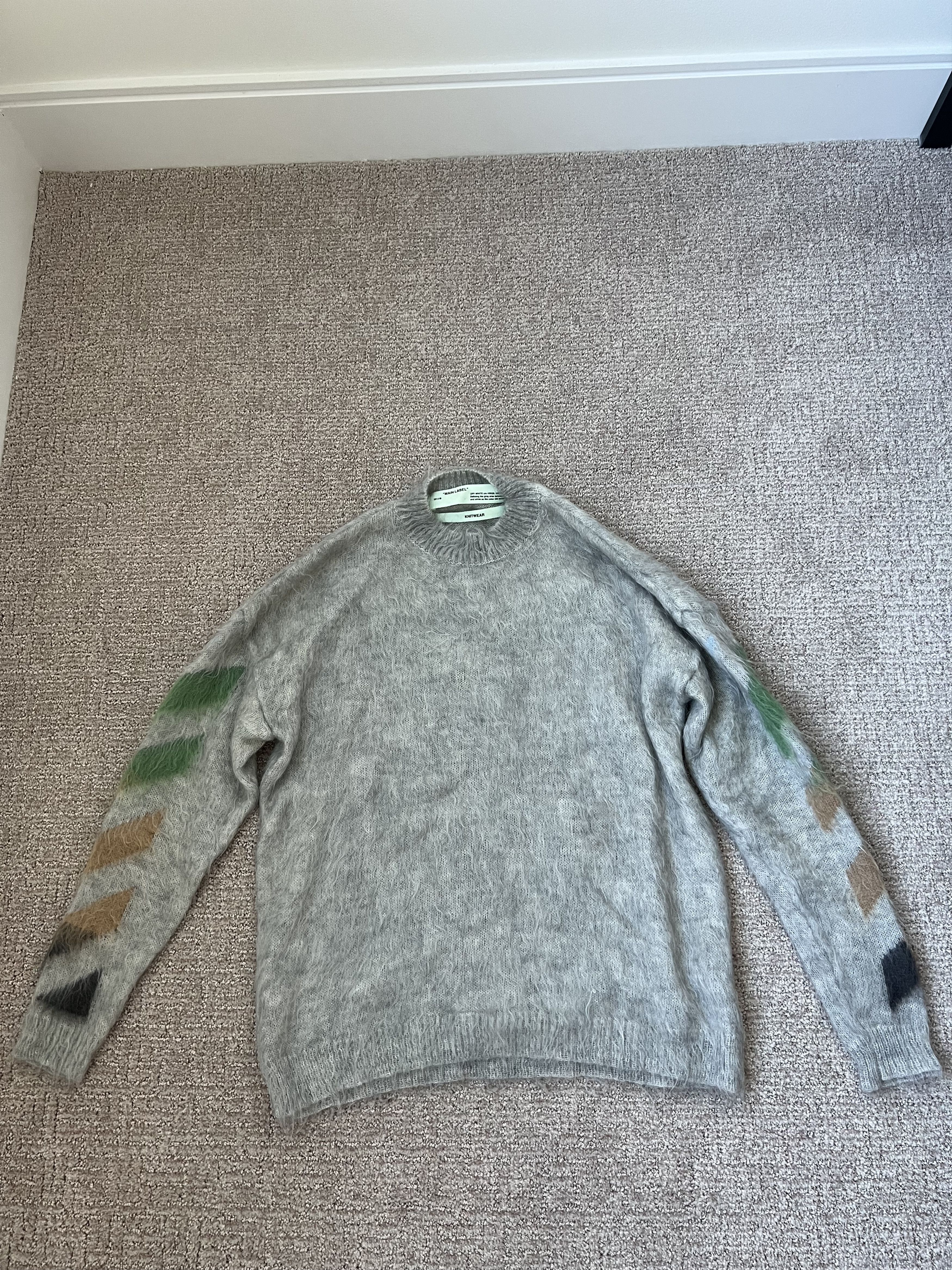 Off-White Off-White Early Virgil Abloh Mohair Knit Sweater Size US M / EU 48-50 / 2 - 1 Thumbnail