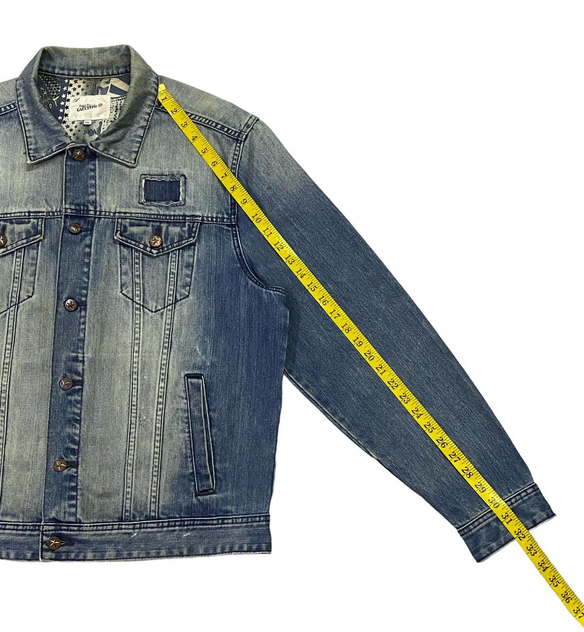 Jean Paul Gaultier Jean Paul Glaultier Distressed Denim Jacket Size US XL / EU 56 / 4 - 8 Thumbnail