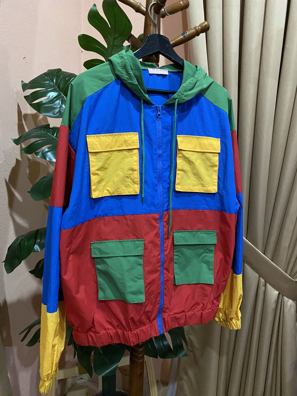 Japanese Brand WEGO Color Block Hooded Jacket - Bold Retro Streetwear Size US L / EU 52-54 / 3 - 3 Thumbnail