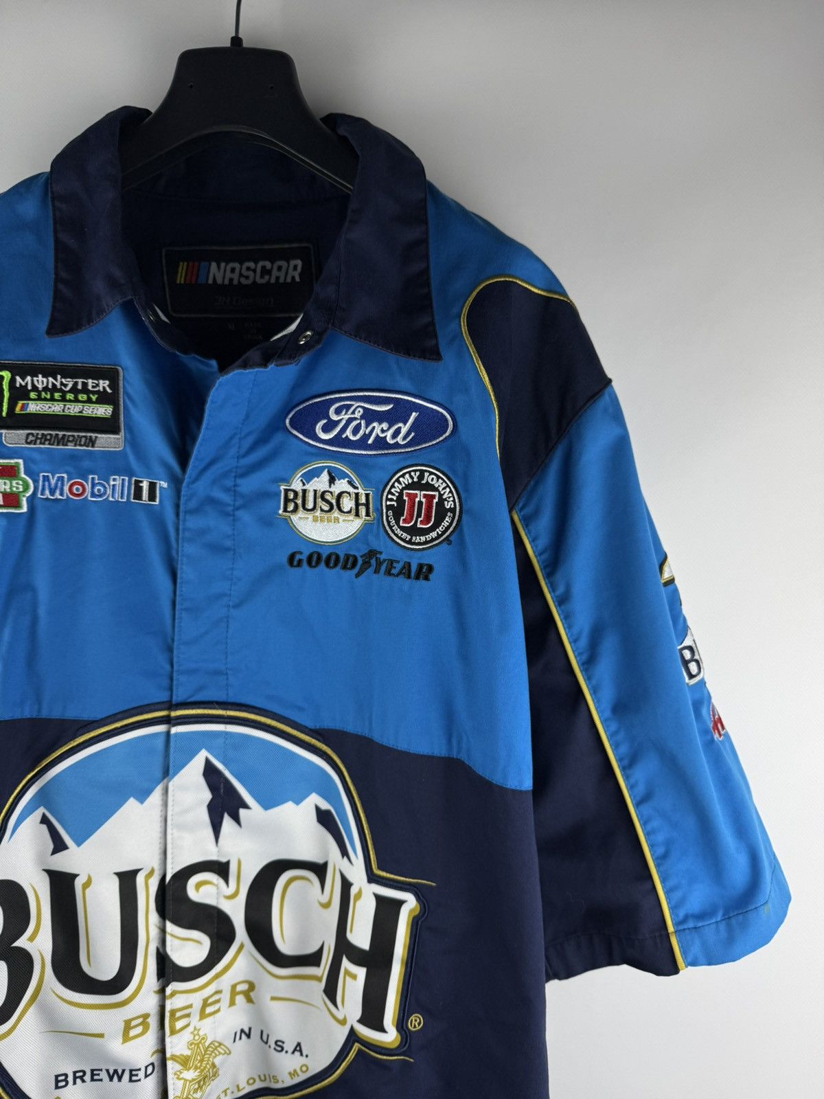 NASCAR NASCAR Kevin Harvick JH Design Navy/Blue Busch Beer Shirt Size US XL / EU 56 / 4 - 3 Thumbnail