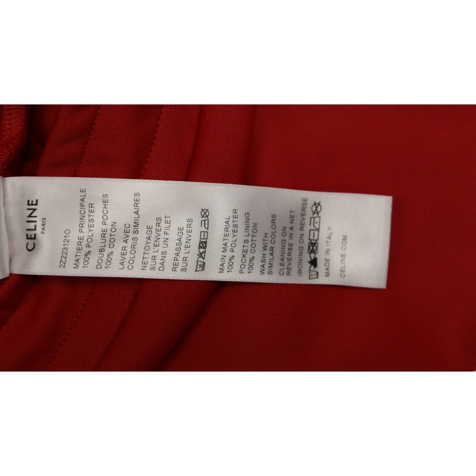 Celine o1rshd1 Jogging Large Pressions in Red Size US 34 / EU 50 - 8 Thumbnail