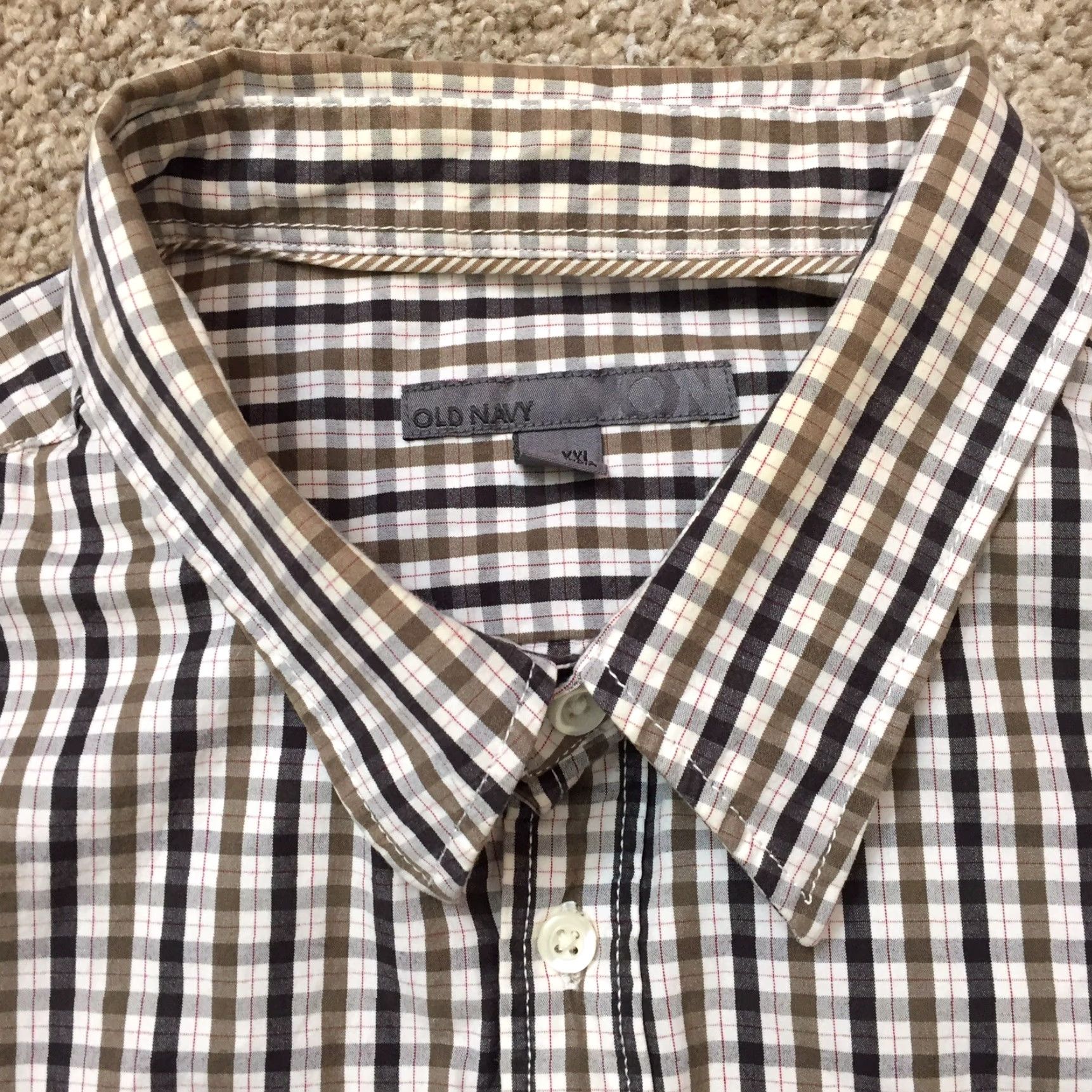 Old Navy Old Navy Shirt Mens 2XL Black Plaid Long Sleeve Button-Up Shirt Size US XXL / EU 58 / 5 - 2 Thumbnail