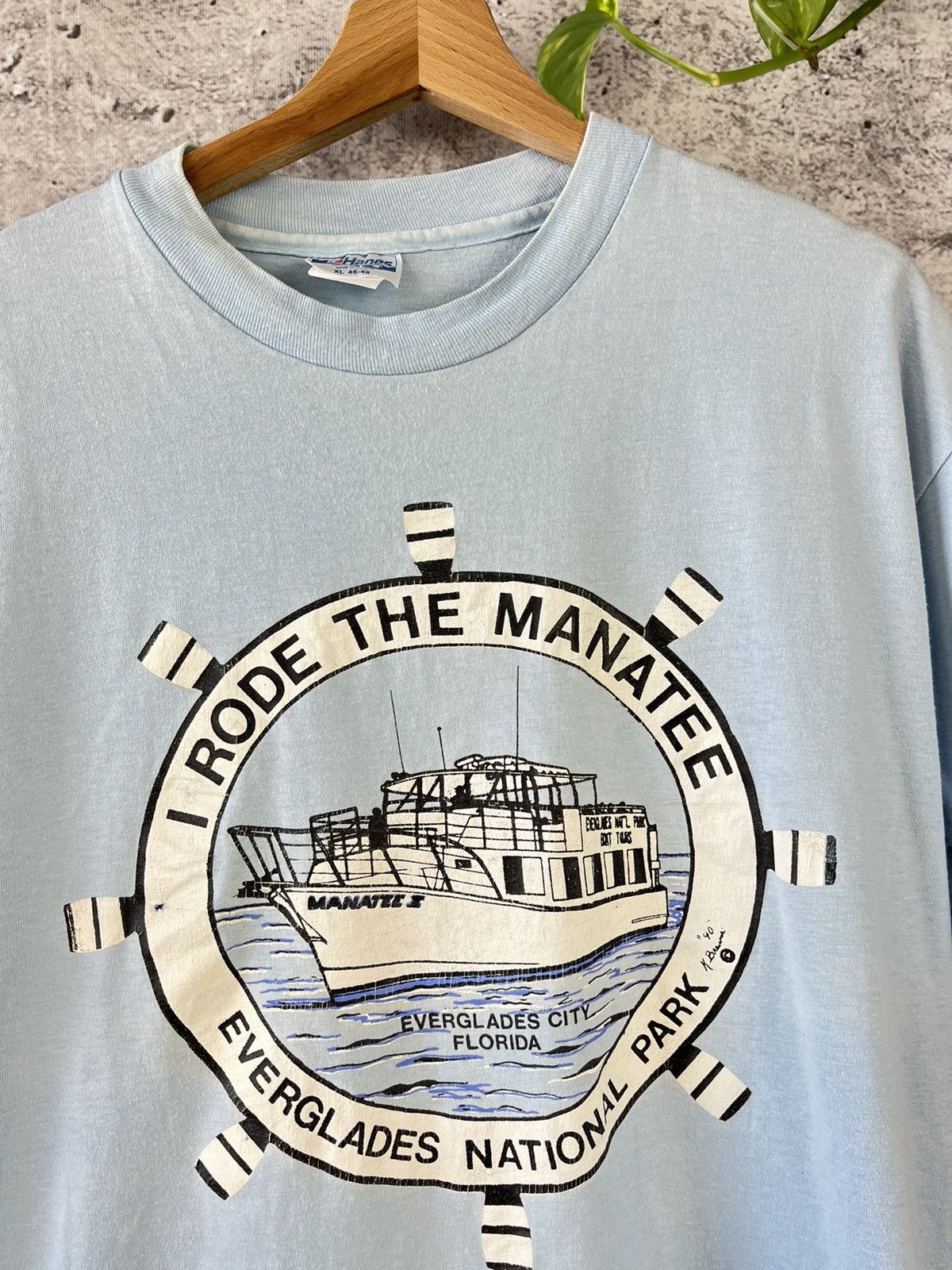 Hanes × Vintage Everglades National Park Florida 90s vintage t-shirt (M) Size US L / EU 52-54 / 3 - 1 Thumbnail