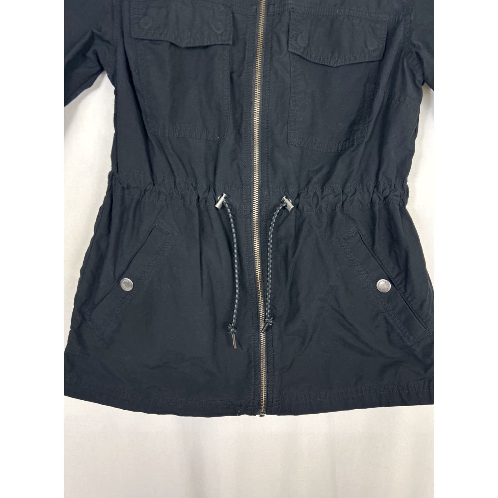 Vintage Columbia Jacket Womens Small Black Full Zip Multi-Pocket Cotton Blend Softshell All Seasons Size S / US 4 / IT 40 - 5 Thumbnail