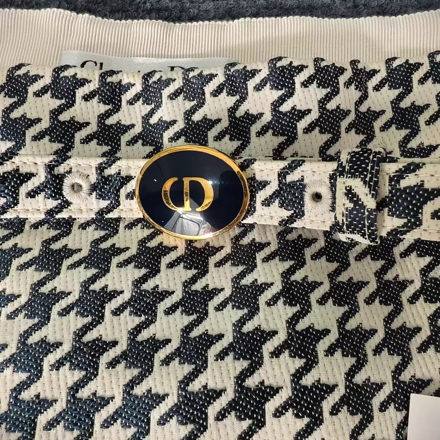 Dior Dior Women's Houndstooth CD Logo Skirt 40 Size 28" / US 6 / IT 42 - 3 Thumbnail