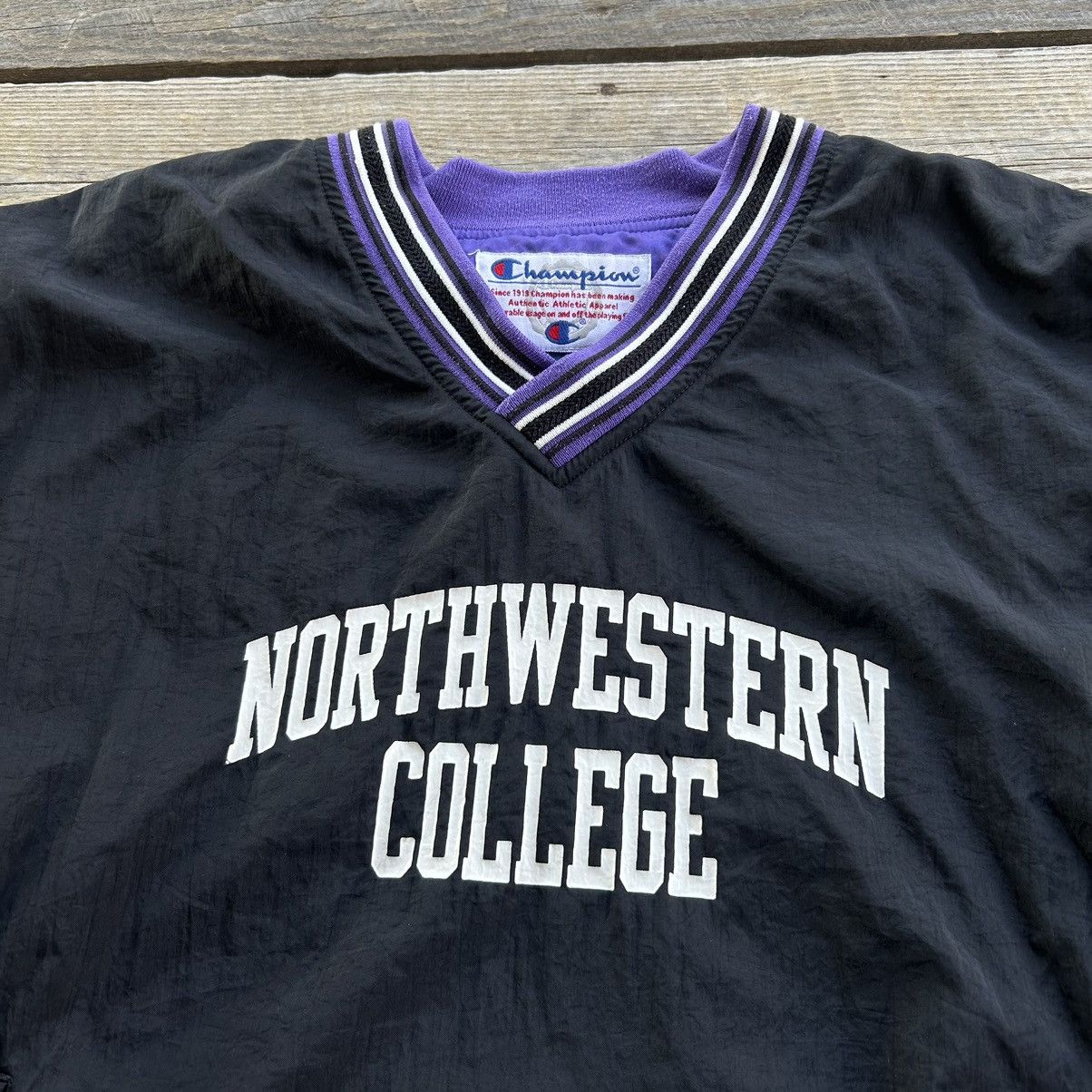 Champion Vintage 90s Northwestern Collegiate Champion Windbreaker Size US L / EU 52-54 / 3 - 3 Thumbnail