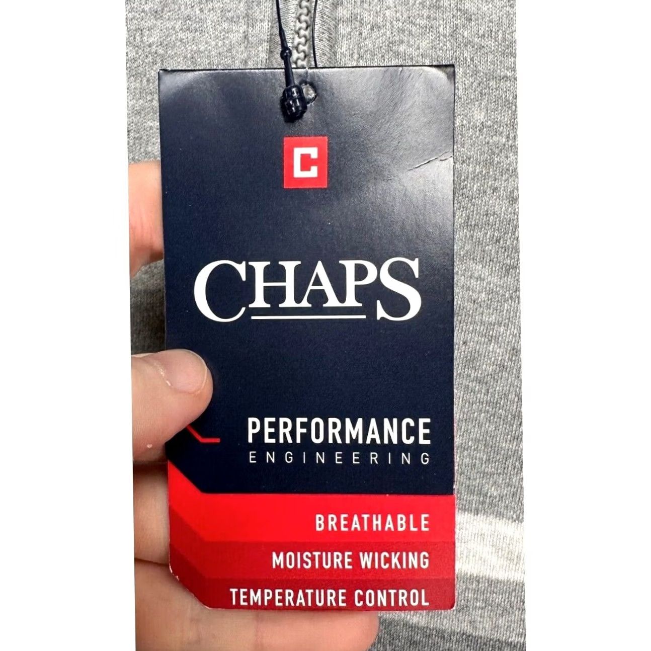 Chaps Chaps Performance Pullover Sweatshirt Mens Large Grey Striped Quarter Zip NEW Size US L / EU 52-54 / 3 - 2 Thumbnail