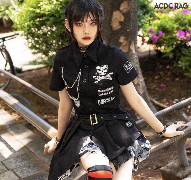 Hysteric Glamour 💥Japanese Punk Gothic Acdc Rag Shirt Size S / US 4 / IT 40 - 1 Thumbnail