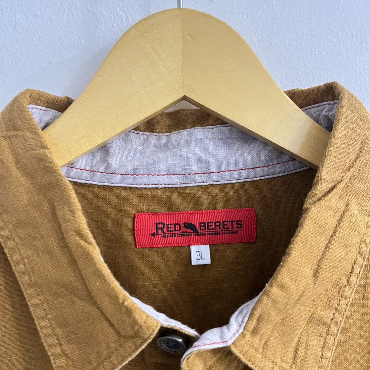 Japanese Brand Red Berets Military Brown Usaaf Shirt Size US XXL / EU 58 / 5 - 3 Thumbnail