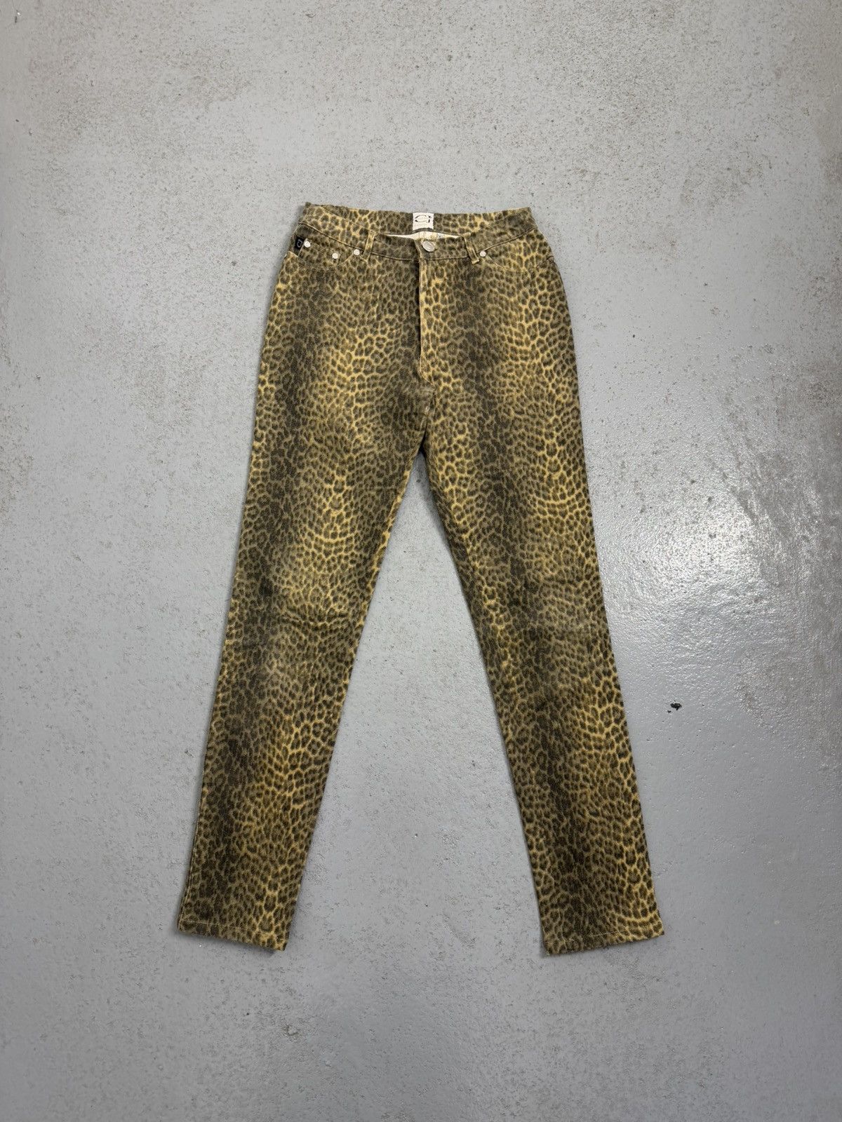 Just Cavalli Vintage Cavalli Jeans Leopard Overprinted Jeans Size 30" / US 8 / IT 44 - 1 Thumbnail